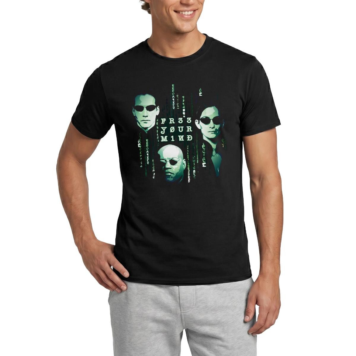 T-Shirt The Matrix Free Your Mind Filmzitat Männer T-Shirt