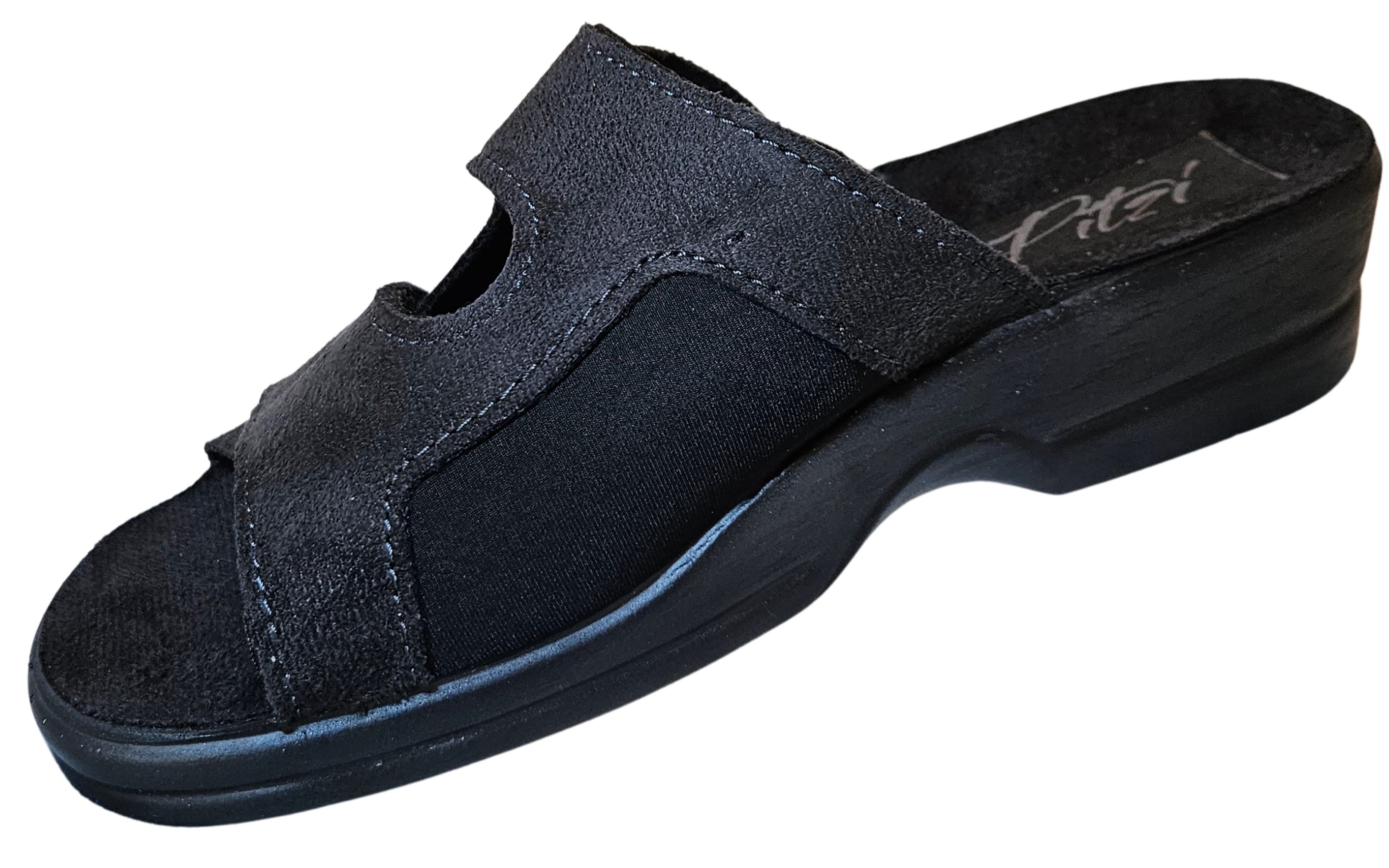 Pitzi Pantolette zehenoffen, 65000, schwarz, Pantolette (luftig leicht) ideal bei Hallux Valgus