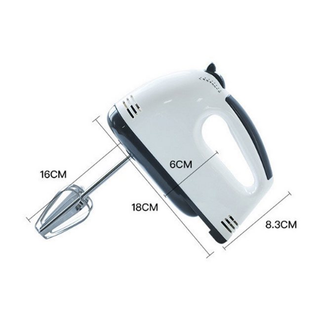 KÜLER Handmixer Elektrischer Handmixer 7-Gang, 7-stufige Geschwindigkeitsregelung, Leichter Handbesen zum Backen von Küchenkuchen, Weiß