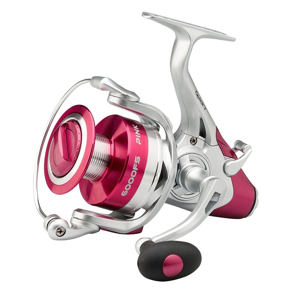 Freilaufrolle Quick 1 Pink 6000 FS Freilaufrolle Angeln Karpfen Pinke Rolle Lady