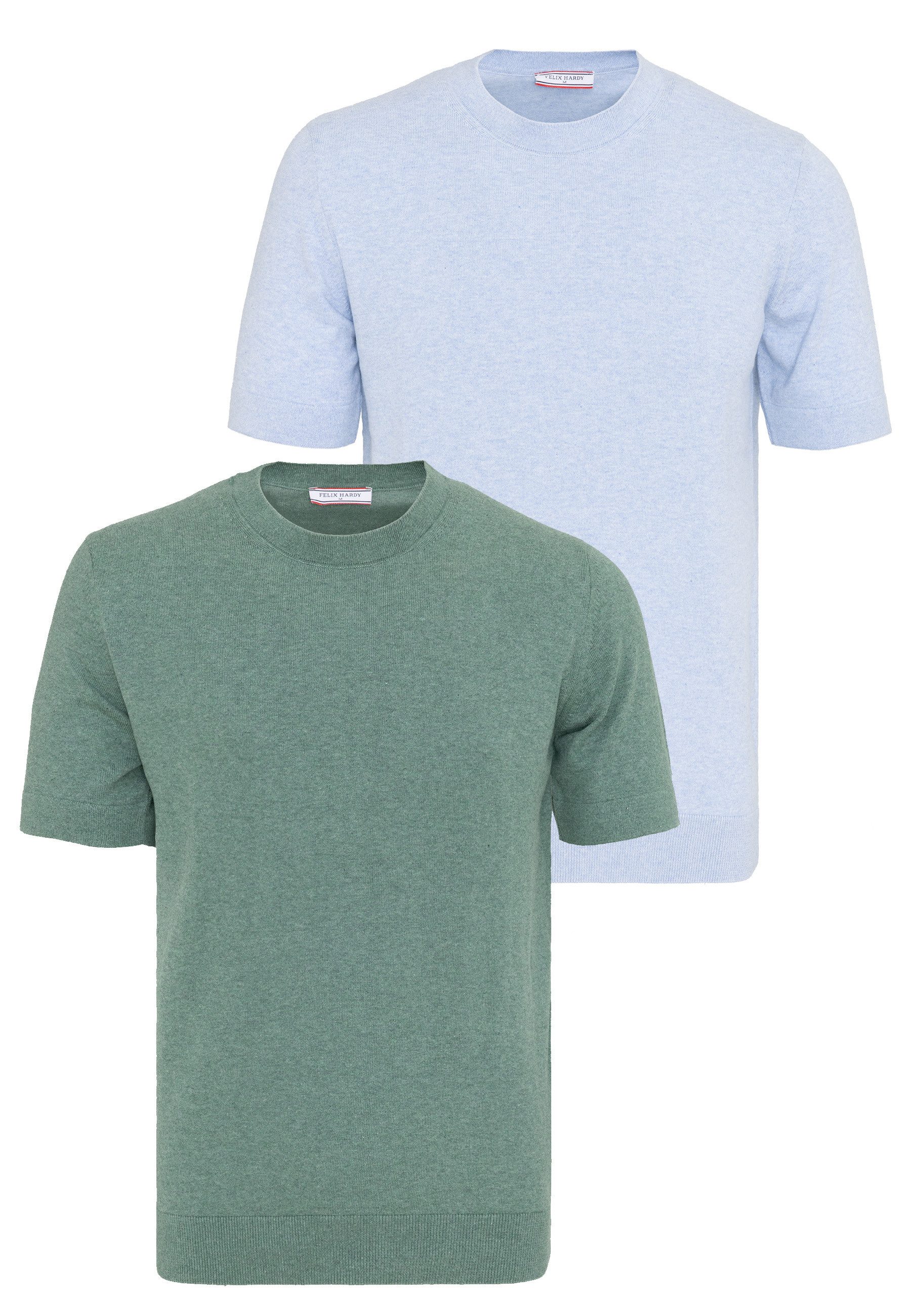 Felix Hardy T-Shirt Basic-Strick-T-Shirt, 2er-Pack