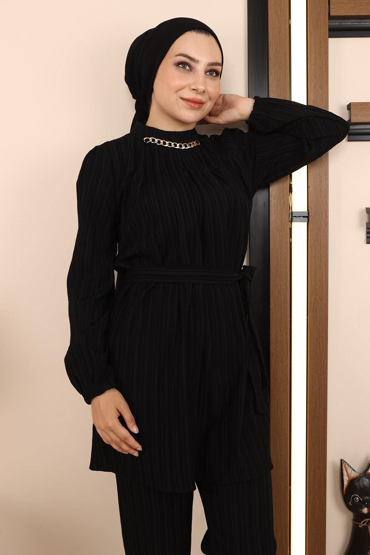 MODAMİHRAM Tunikakleid Ketten Detail Anzug günstig online kaufen