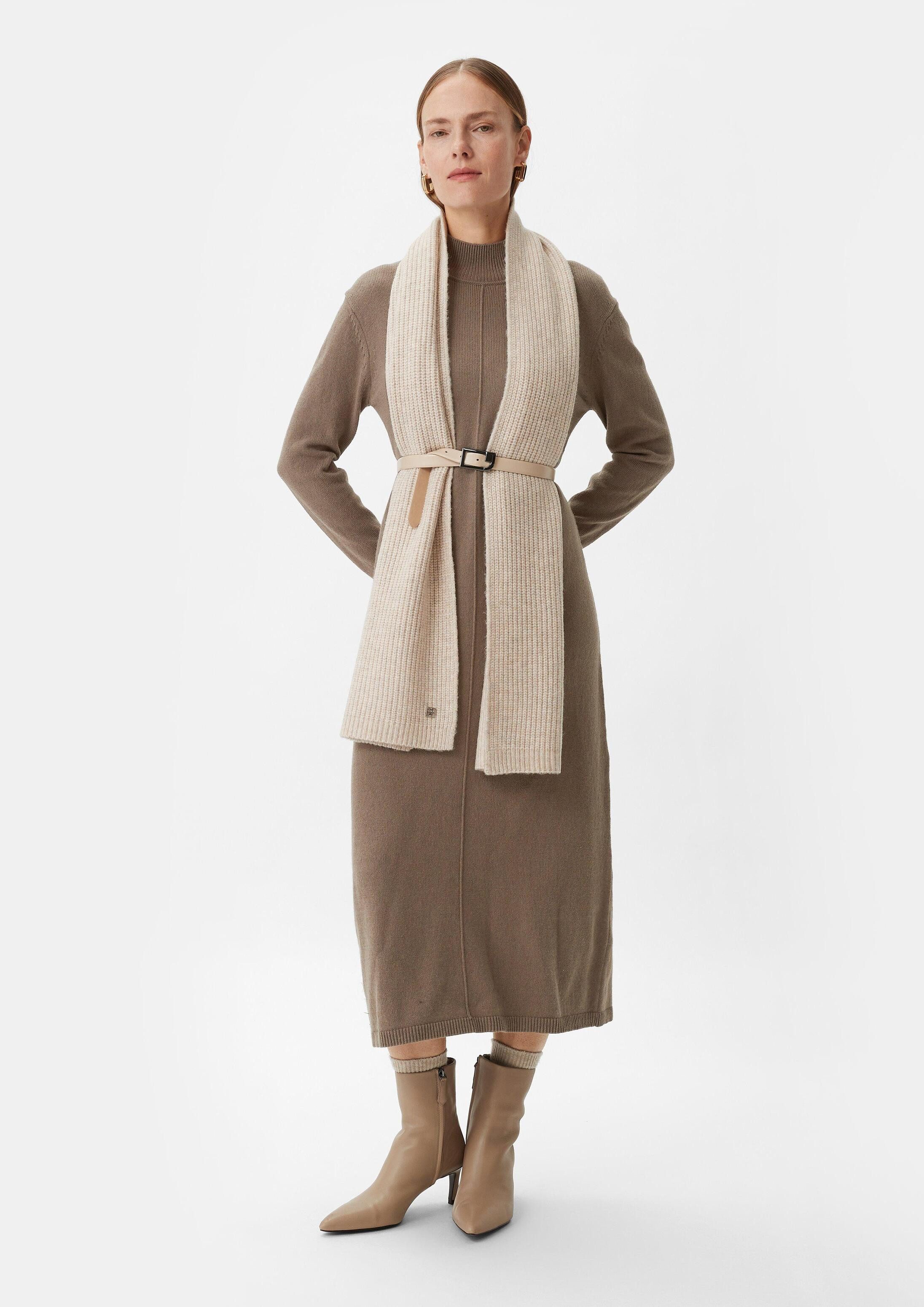 comma Maxikleid Kleid Strickkleid mit Viskose