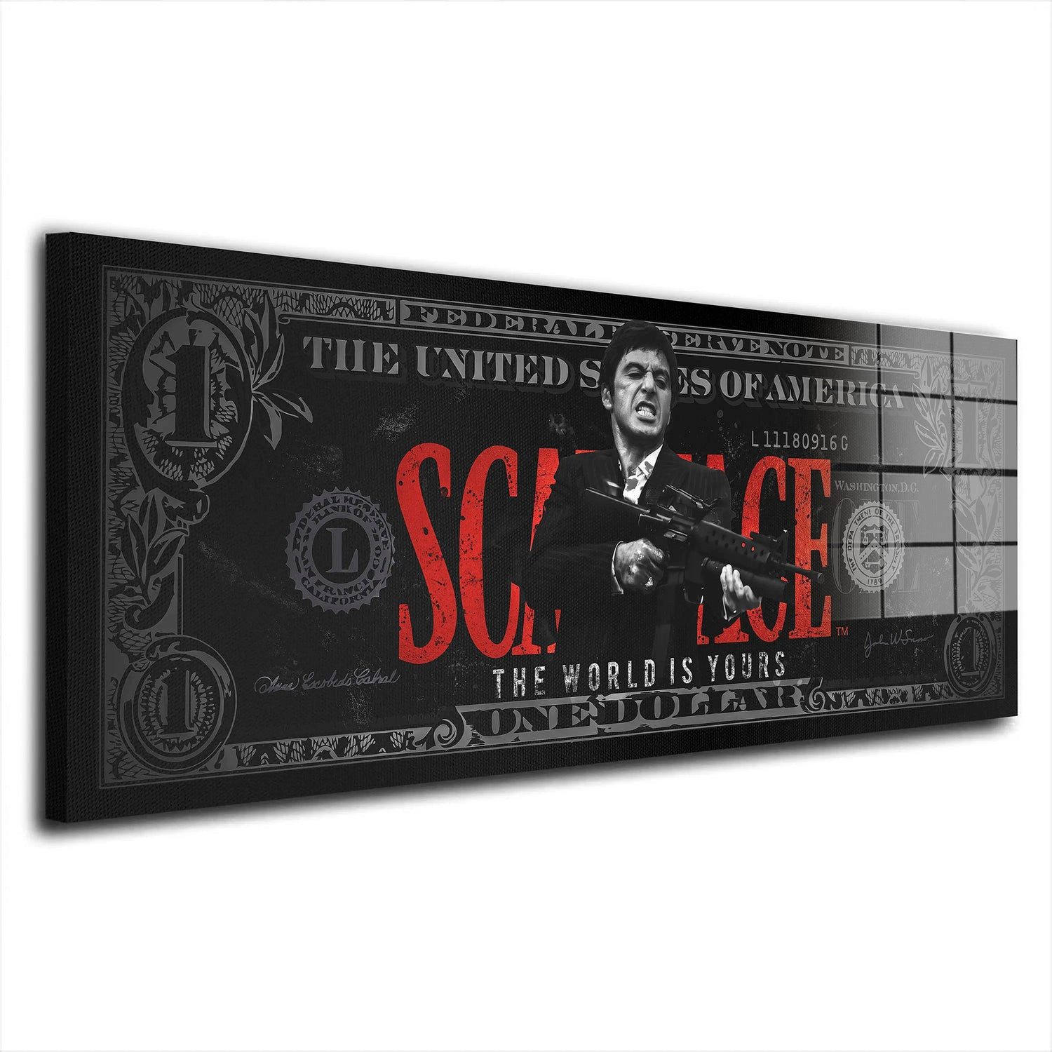 Artedinoi Acrylglasbild Dollar Zitat Scarface Acrylglas günstig online kaufen