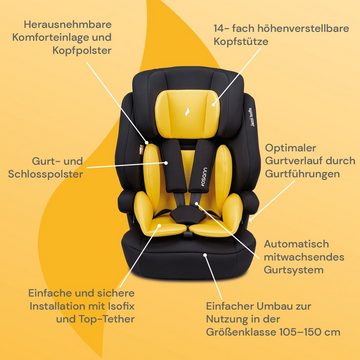 Osann Autokindersitz Jazzi Isofix, ab: 15 Monate, bis: 12 Jahre, Kindersitz mit Isofix, für Kinder von 76 bis 150 cm