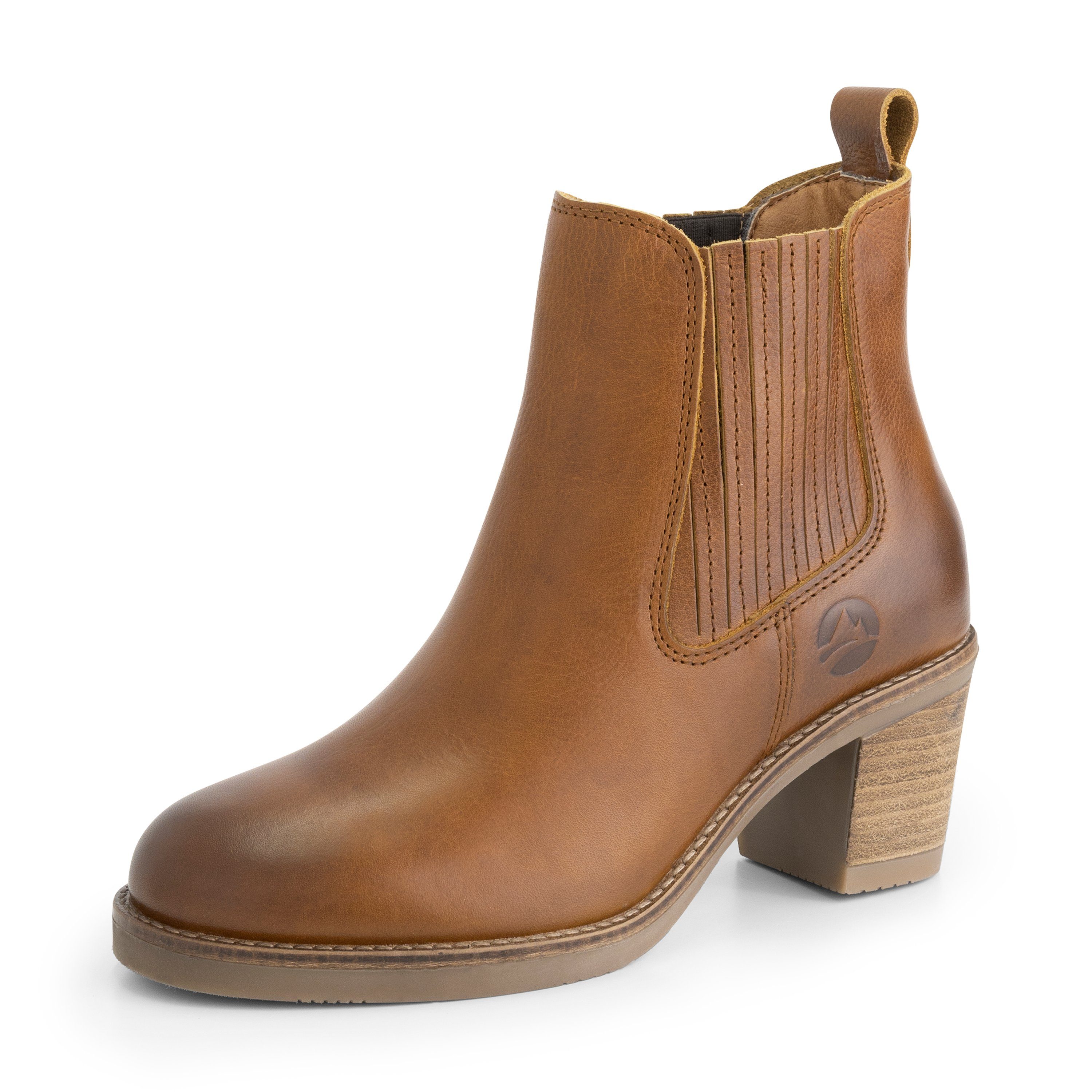 Travelin' Callac Lady Chelseaboots (Pull-on) Cognac