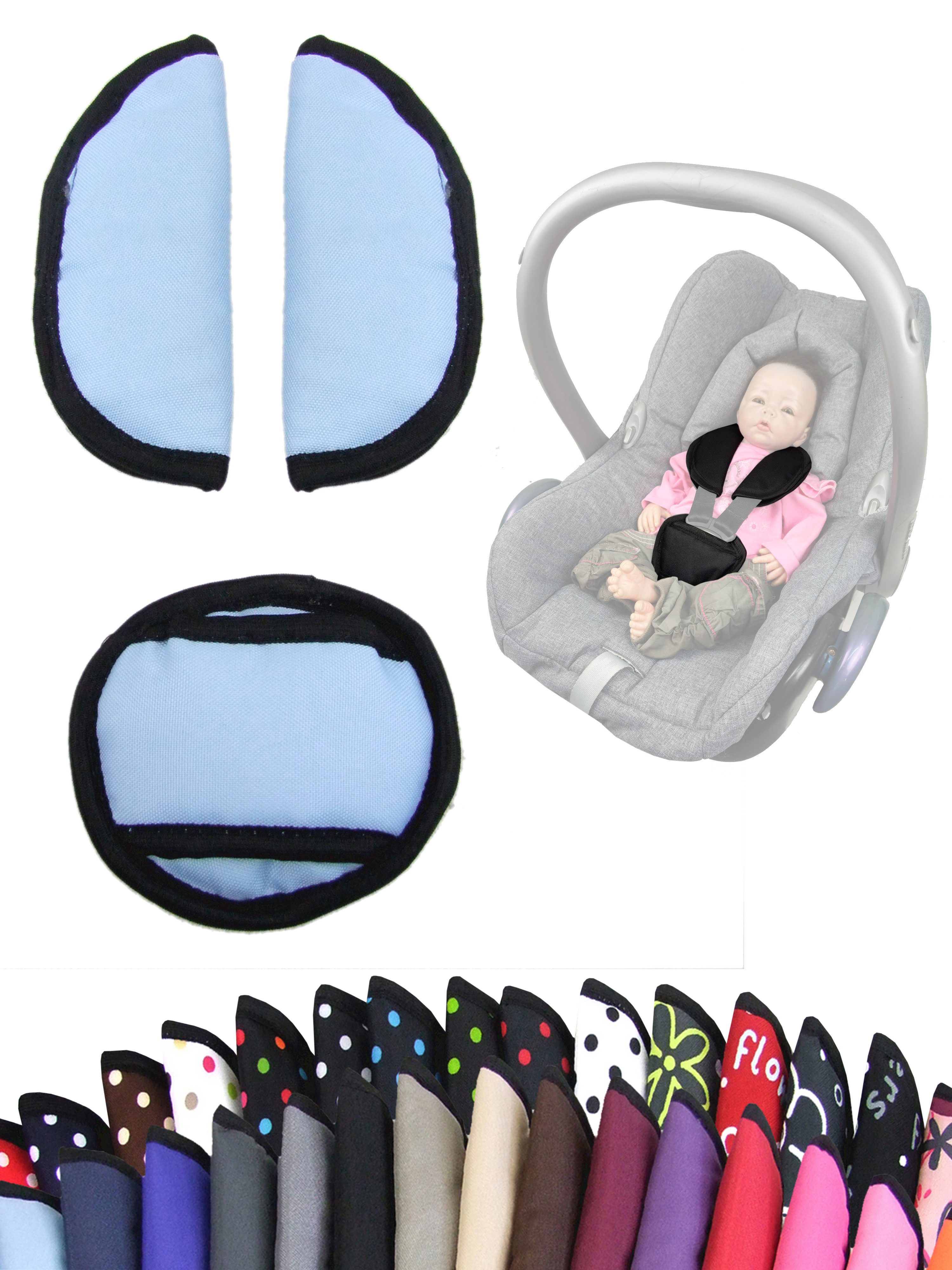 Gurtpolster Gurtpolster Set universal Babyschale Autositz z.B. Maxi Cosi Cybex