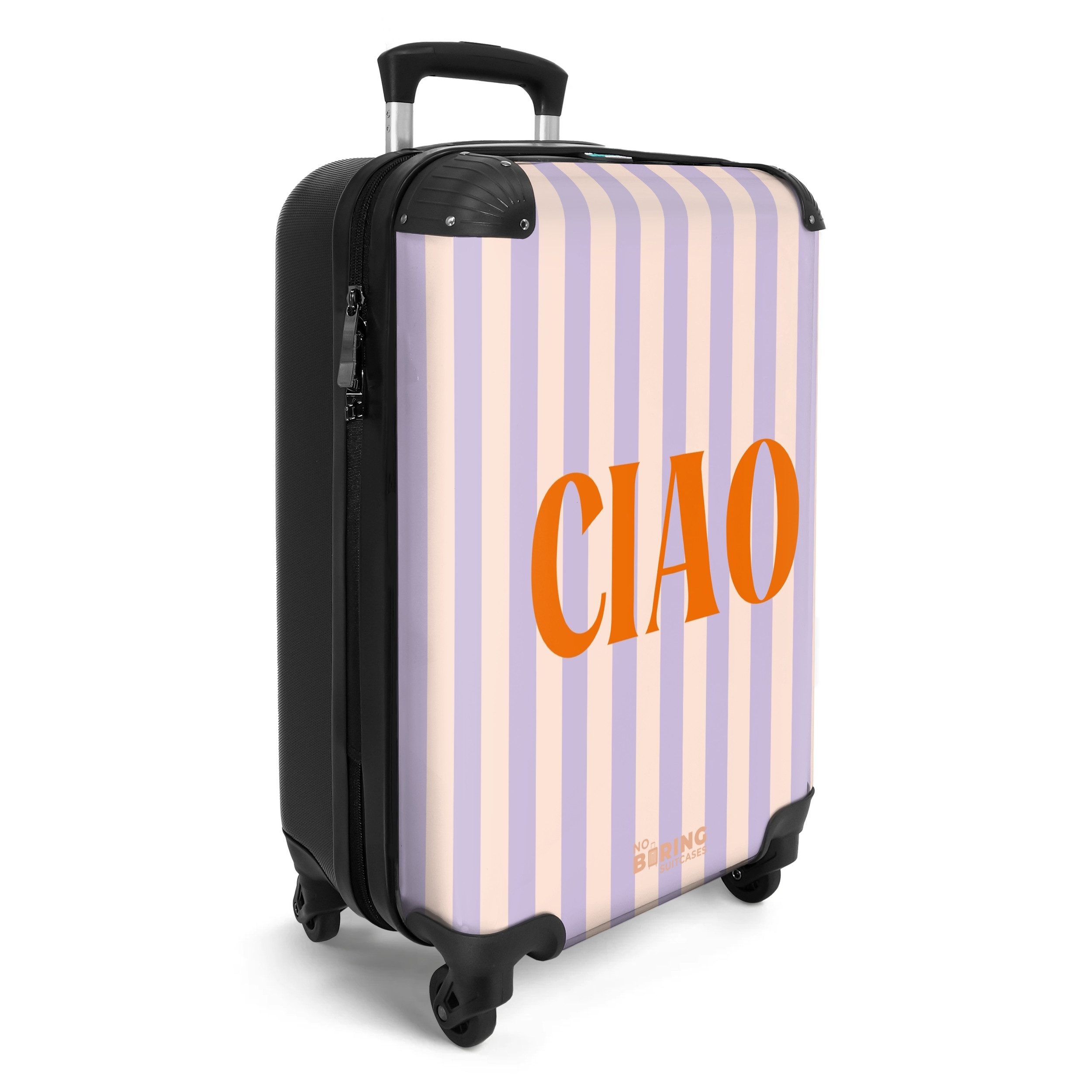 NoBoringSuitcases.com© Hartschalen-Trolley Das Zitat "ciao" in Pastellfarbe günstig online kaufen