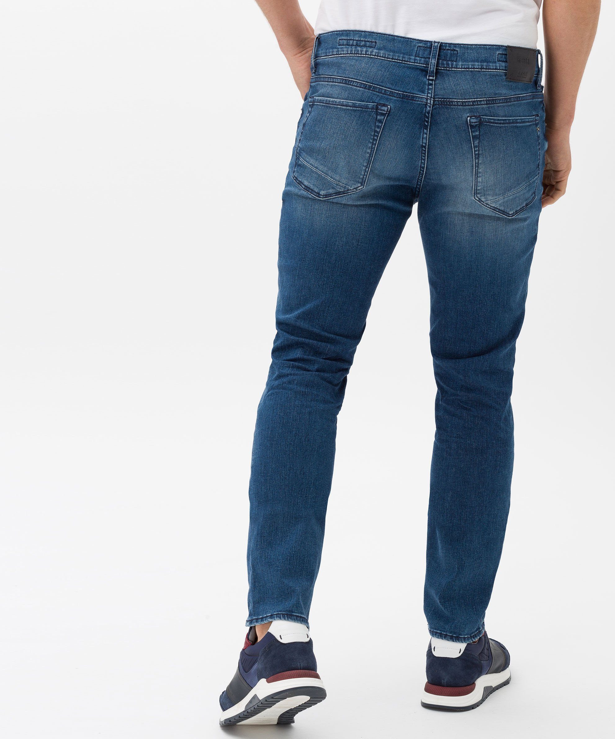 Slim-fit-Jeans vintage Five-Pocket-Jeans Brax Hochelastische used blue