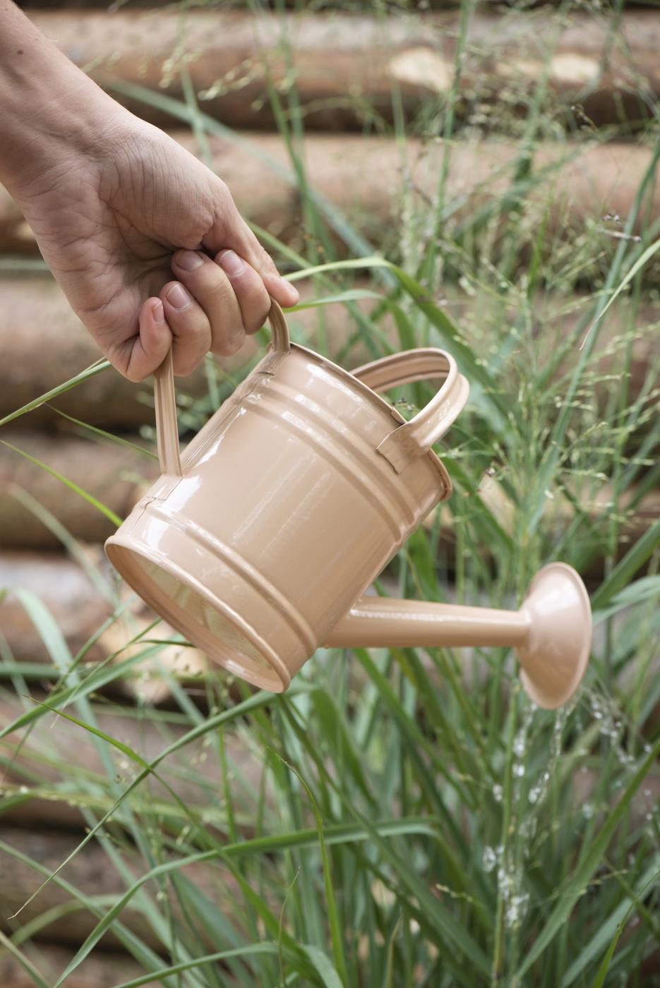 Ib Laursen Gießkanne Gießkanne Kindergießkanne Metall 0,8 Liter kleine Gießkanne Vintage (1 Kanne), Mit langem Ausgießer für präzises und sauberes Gießen