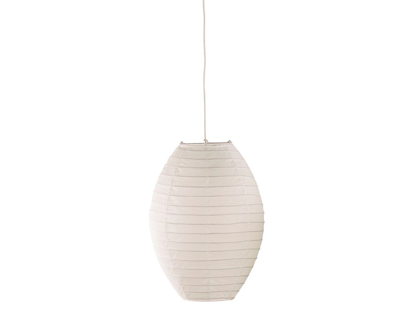 mit LED Ø40cm Lampenschirm Japanische chinesische-m Weiß Oval Warmweiß, meineWunschleuchte wechselbar, Pendelleuchte, Papier-Lampe LED