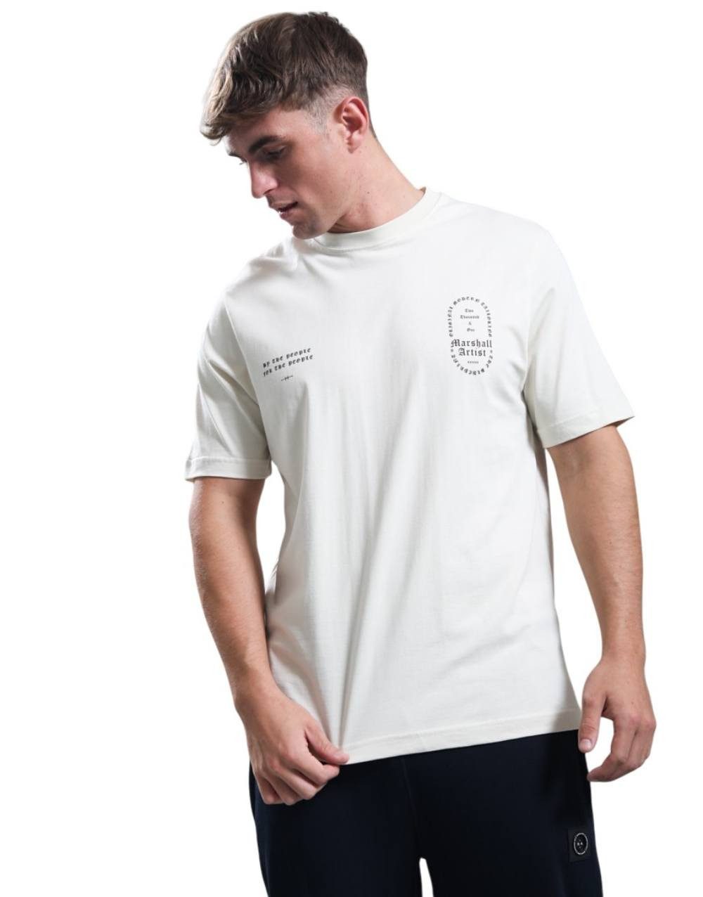 Marshall T-Shirt T-Shirt Marshall Artist Blueprint (1-tlg) Großer "Marshall Artist" Logo auf der Rückseite