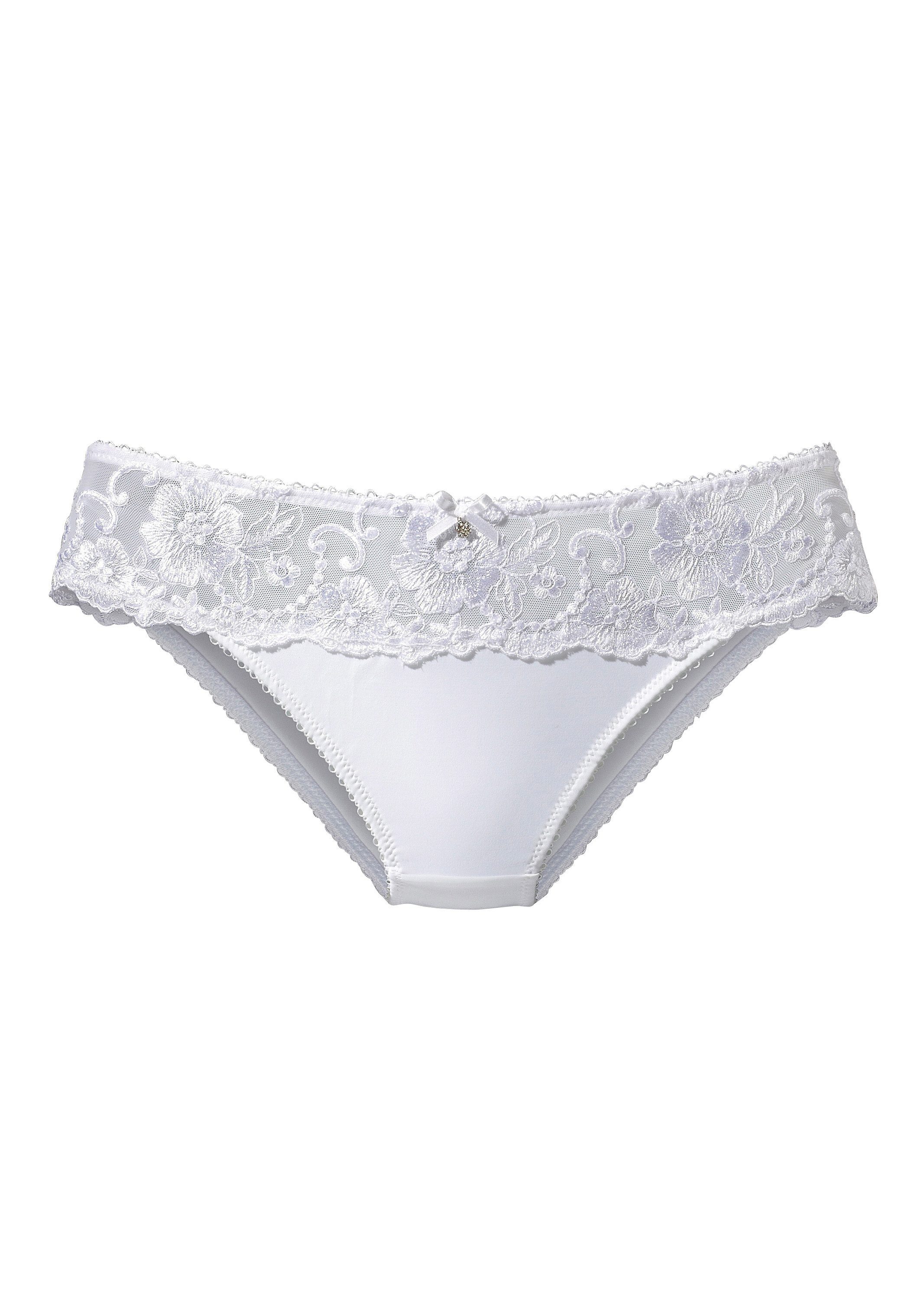 LASCANA Bikinislip Wanda mit Stickerei Spitze in floraler Optik günstig online kaufen