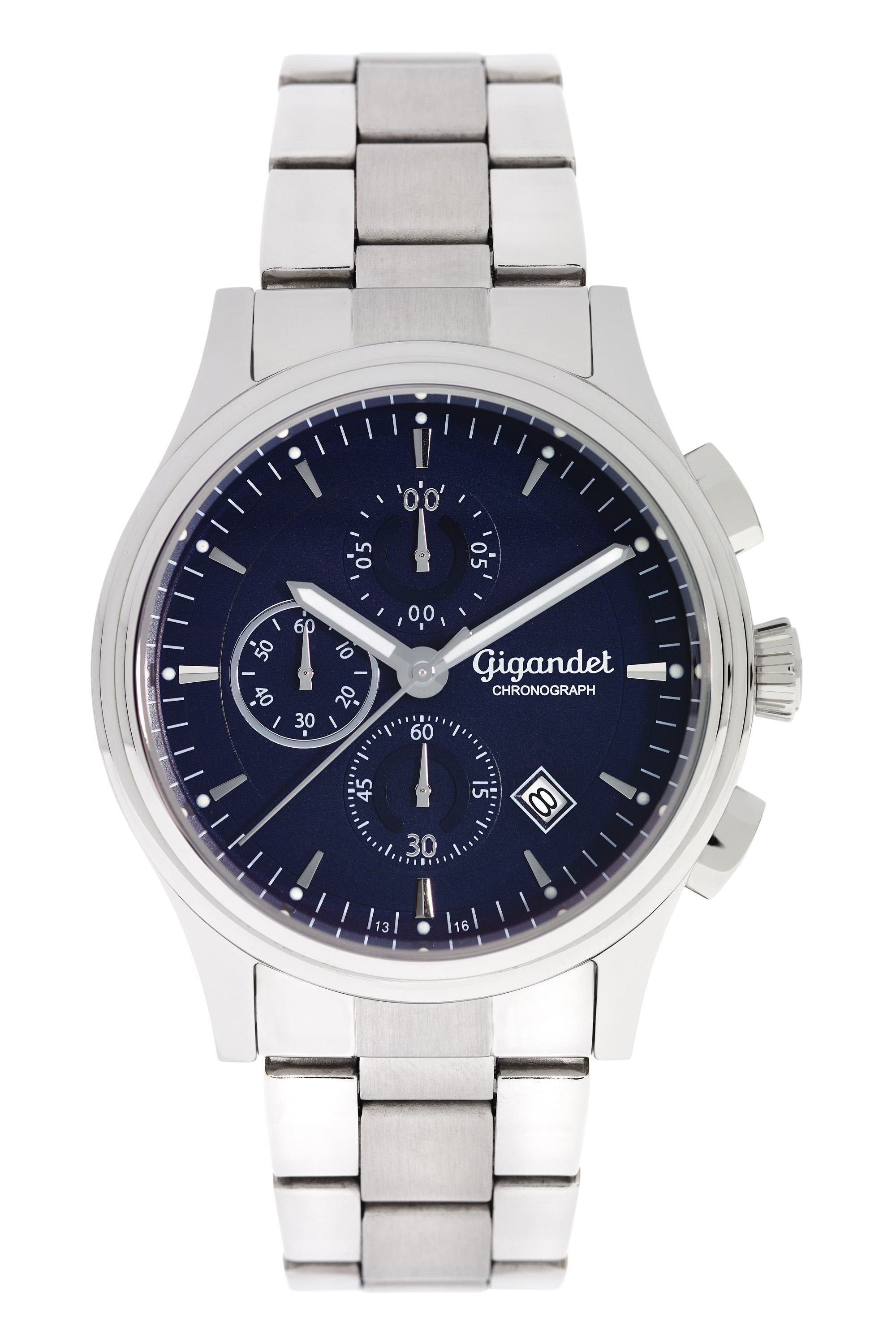 Gigandet Chronograph Traveller, Mineralglas, Datum, Chronograph