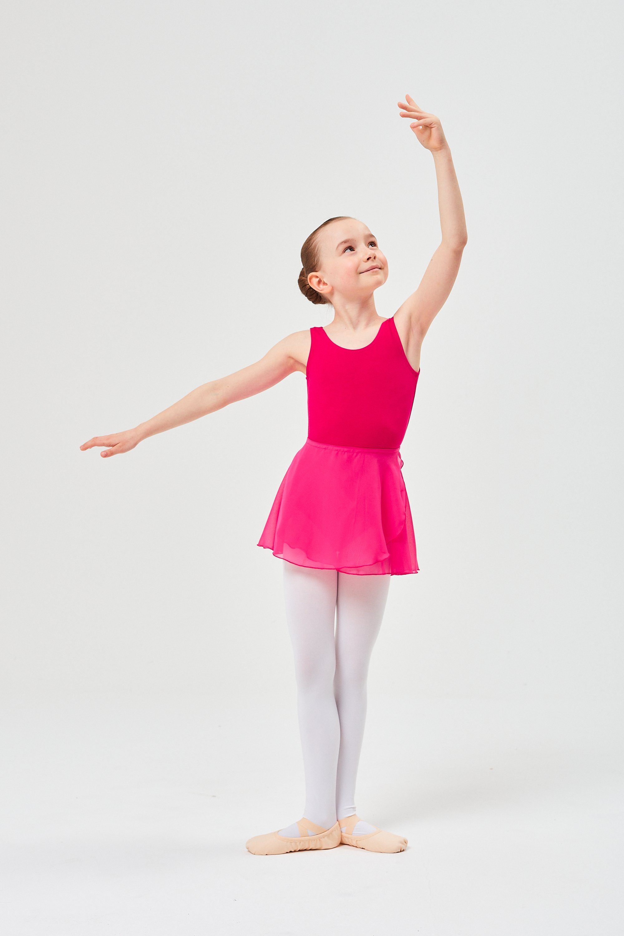 Ballettrock Kinder Binden Wickelrock zum fürs tanzmuster Ballett pink Emma