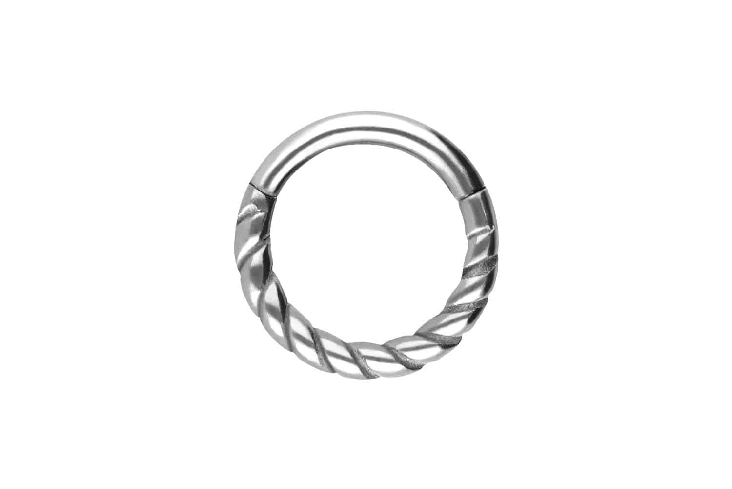 Piercing-Set Chirurgenstahl Segmentring Clicker GEDREHT