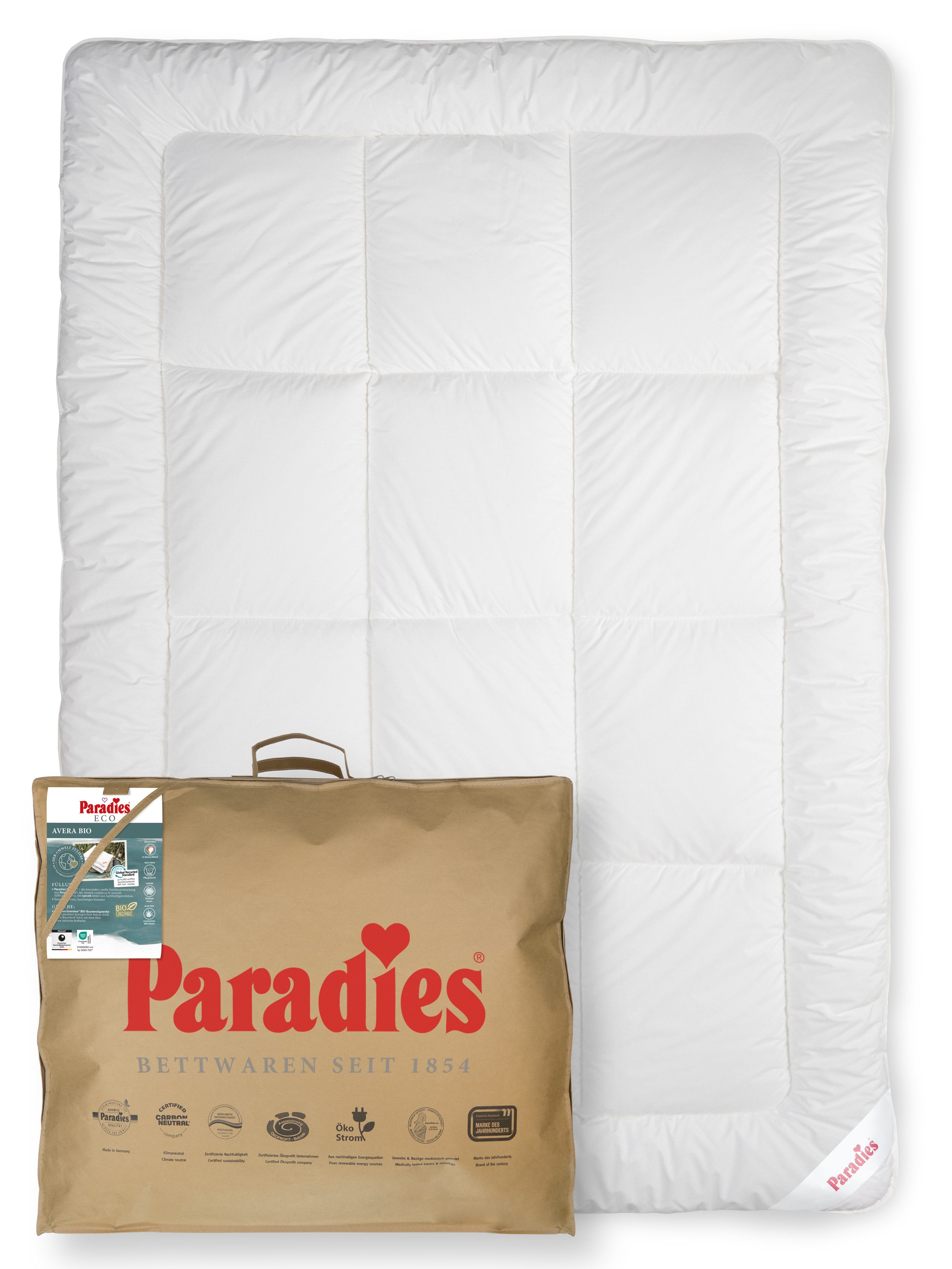 Paradies Kunstfaserbettdecke Avera Bio, Füllung: 80% Polyester, 20% Lyocell günstig online kaufen