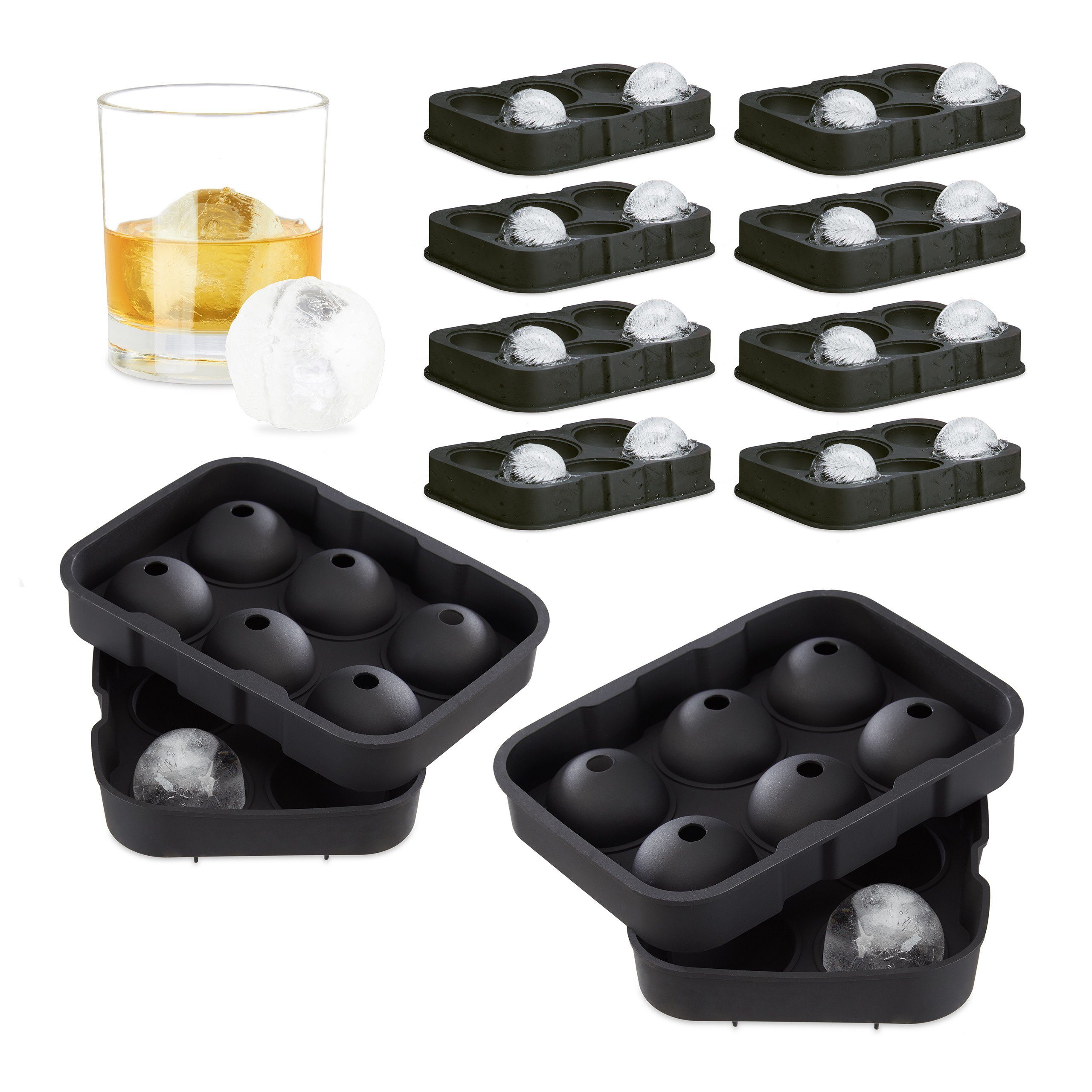 Eisform 10 x Eiskugelform Silikon