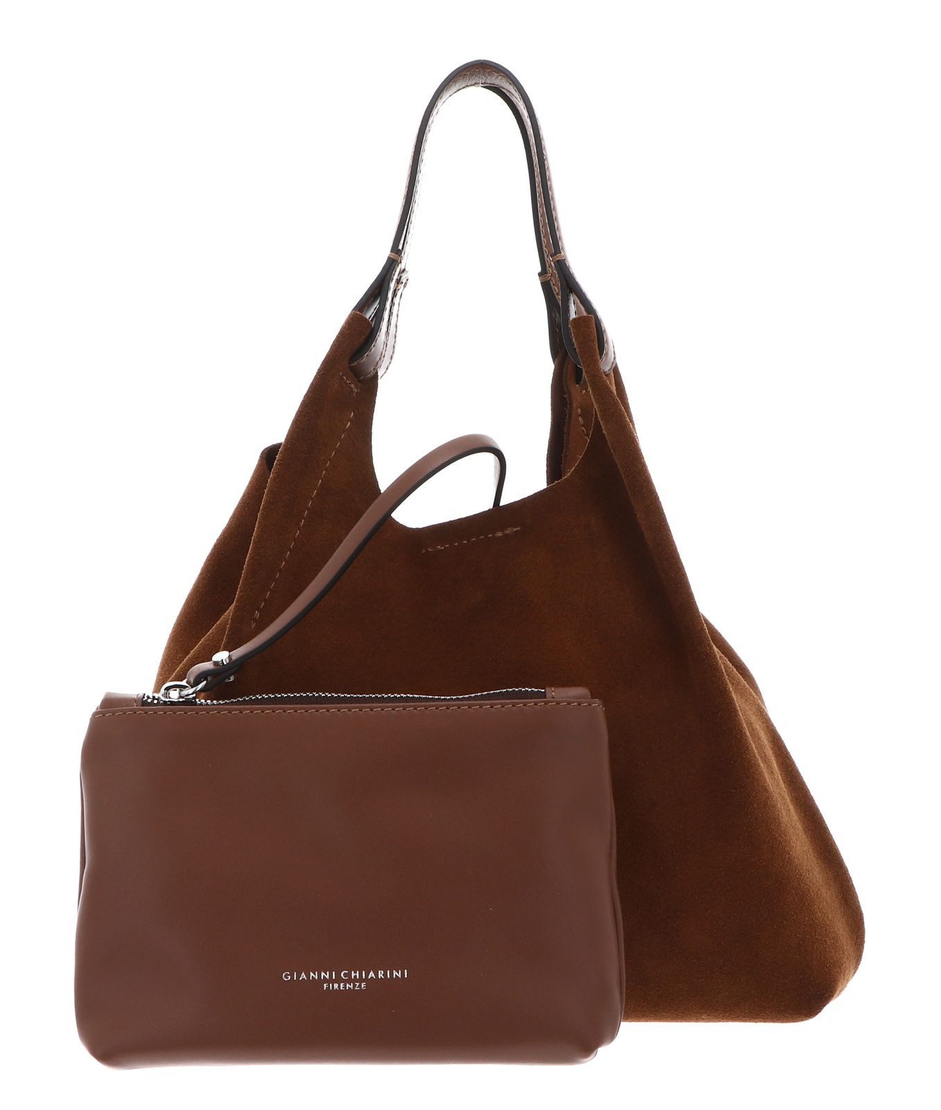 GIANNI CHIARINI Handtasche Leather Bag (Set, 2-tlg), aus echtem Rindsleder
