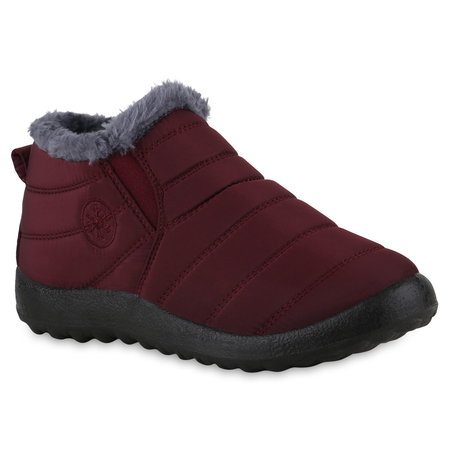 VAN HILL 841499 Winterstiefelette Damen Warm Gefütterte Winter Boots Stiefeletten Bequeme