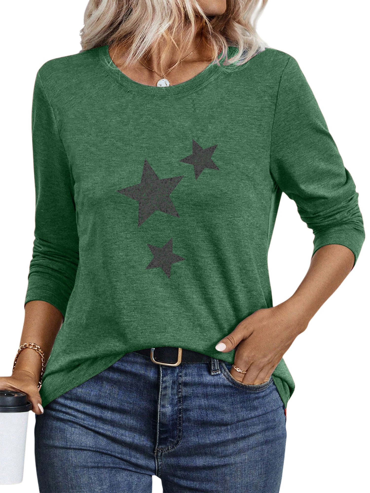 PYLIKE Langarmshirt Damen bequemes Langarmshirts Locker günstig online kaufen