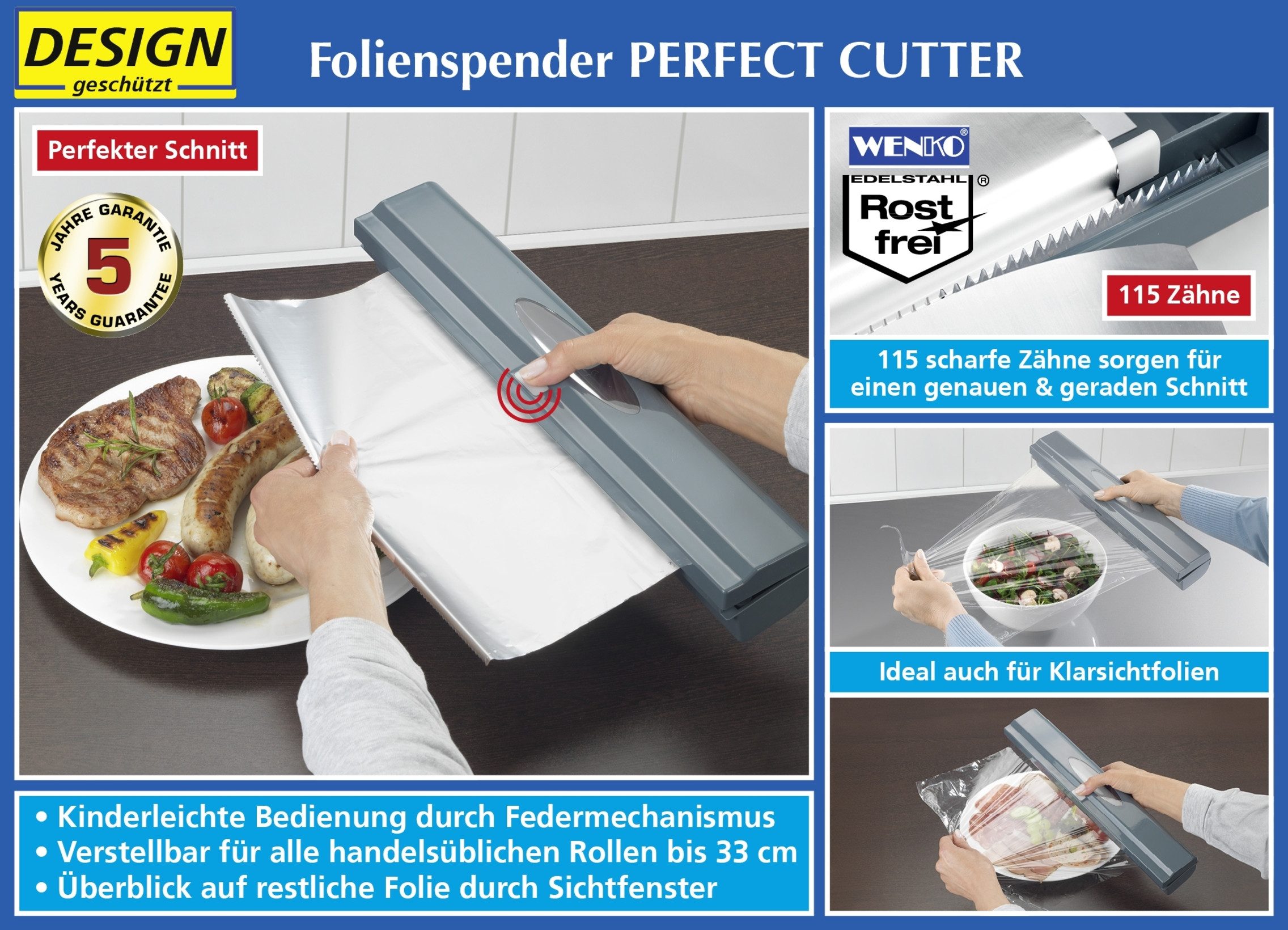 Folienspender Folienspender PERFECT CUTTER Farbe anthrazit