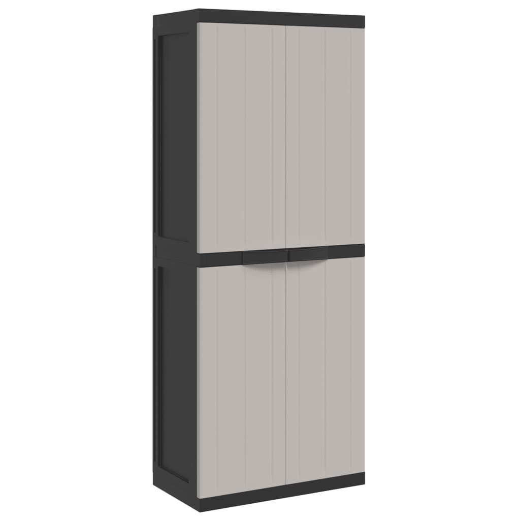 vidaXL Garten-Geräteschrank 65 x 37 x 165 cm 31 x 31 cm Geräteschrank Gartenschrank Grau und Schwa