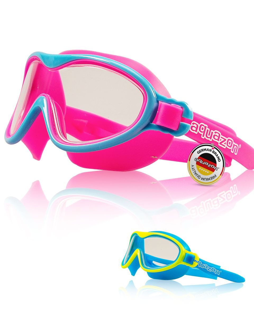 AQUAZON Taucherbrille WAVE Junior Kinder Schwimmbrille, Schnorchelbrille, 3-7 Jahre