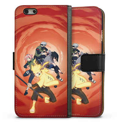DeinDesign Handyhülle Naruto Shippuden Sasuke Sakura Team 7, Apple iPhone 6s Hülle Handy Flip Case Wallet Cover Handytasche Leder