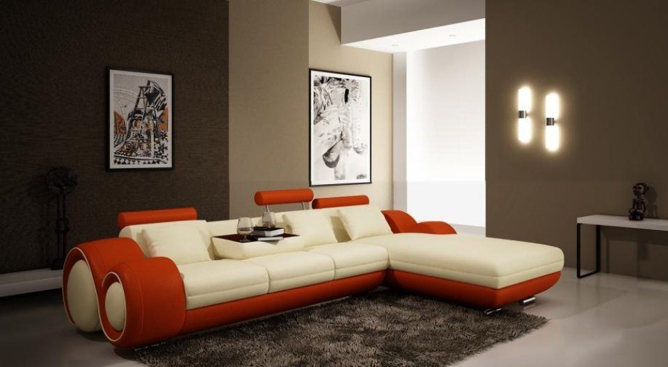 Design Polster JVmoebel Ecksofa, Patentiertes Ecke Sofa BERLINb Couch Ecksofa Leder