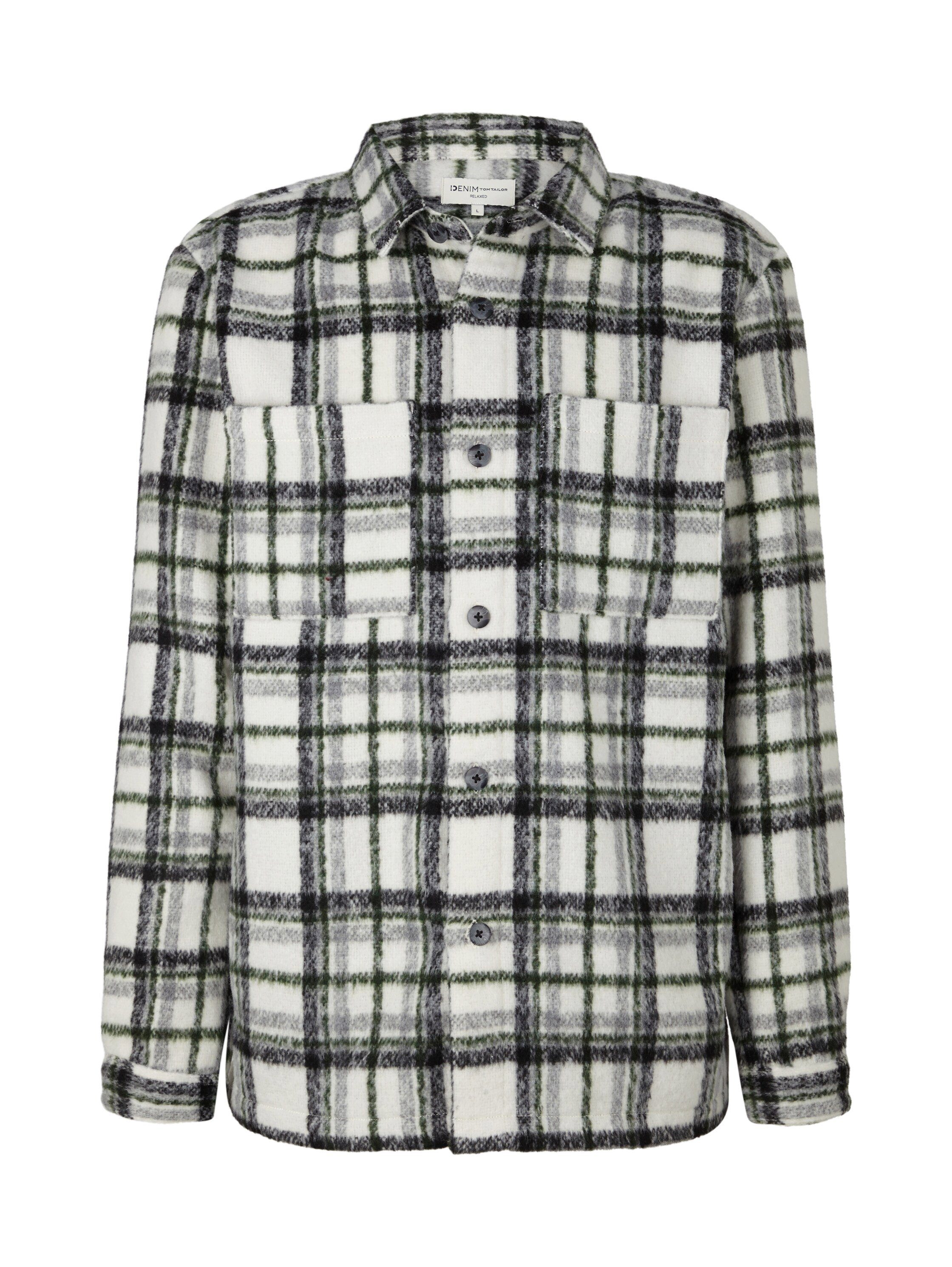 TOM TAILOR Denim Langarmhemd Overshirt mit Karomuster