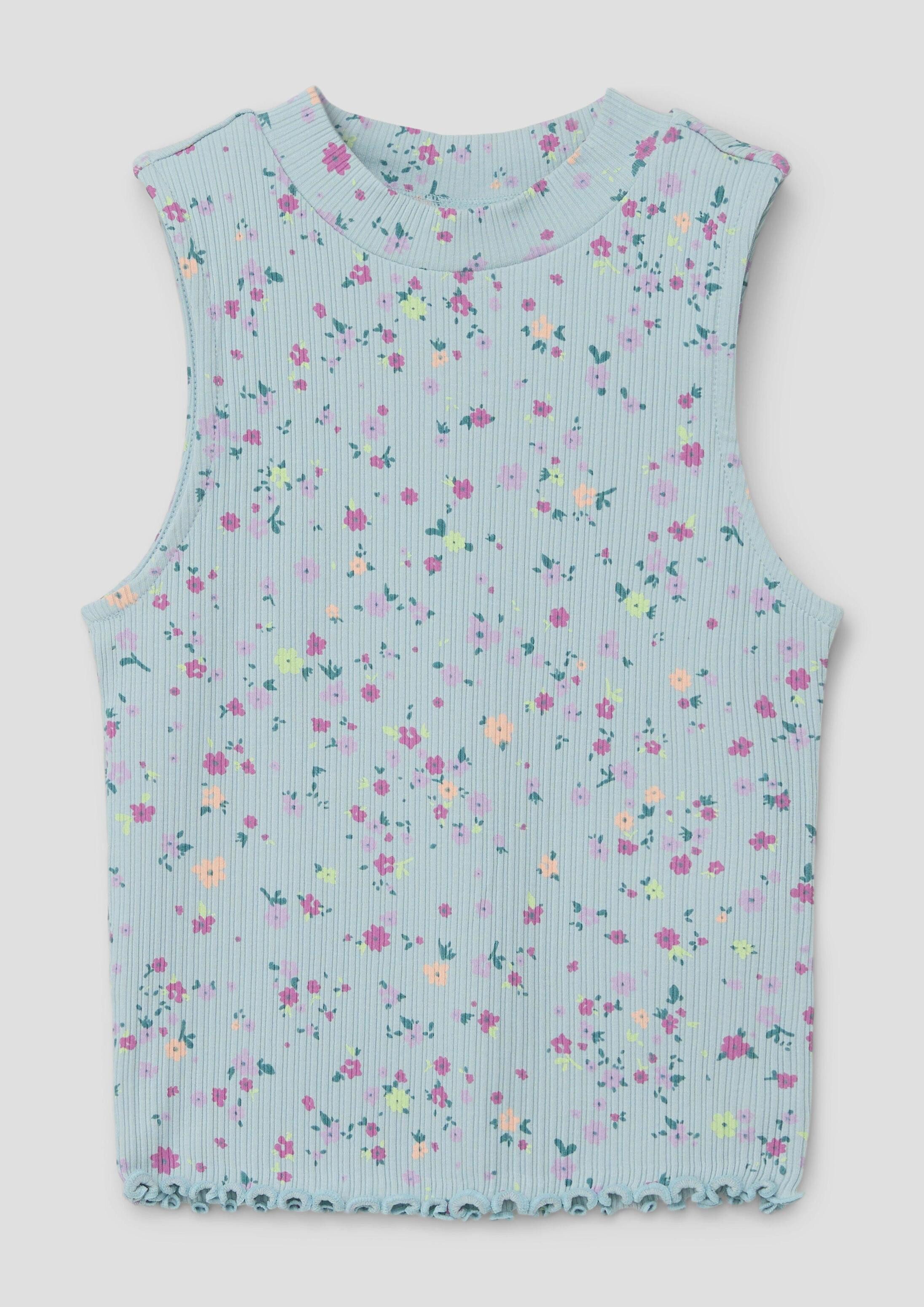 s.Oliver Muskelshirt T-Shirt Ärmelloses Shirt mit All-over-Print