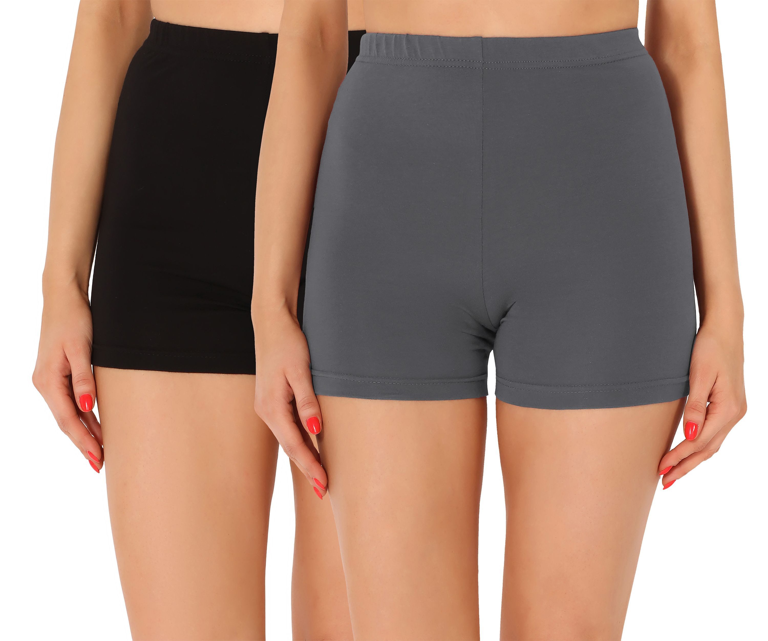 Leggings Damen Shorts Radlerhose Unterhose kurze Hose Boxer 2Pack MS10-358