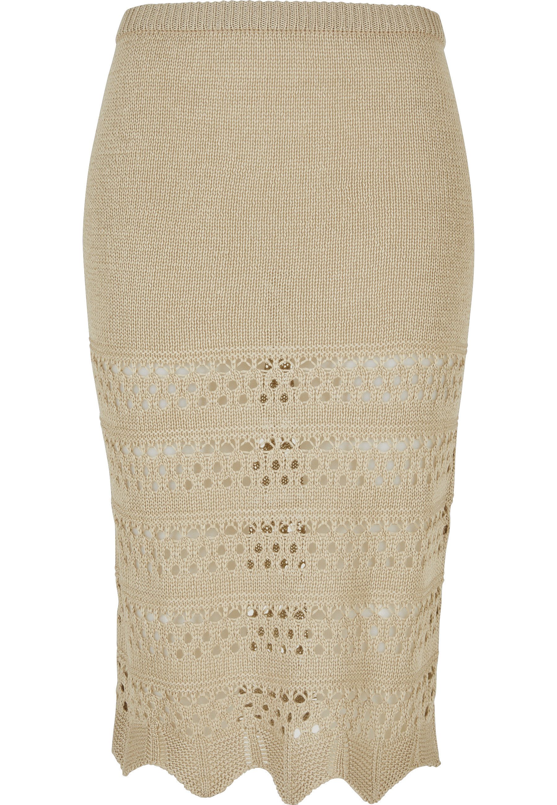 URBAN CLASSICS Maxirock Urban Classics Damen Ladies 3/4 Crochet Knit Skirt (1-tlg)