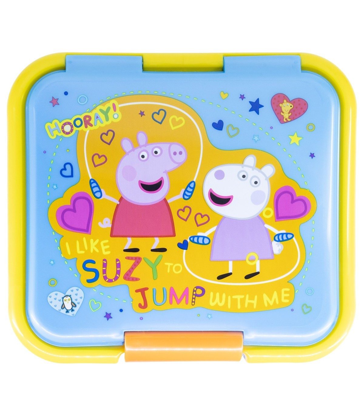 Peppa Pig Lunchbox Lunchbox Kinder Brotdose mit 3 Fächern Pausenbox, Polyethylen, (Packung)