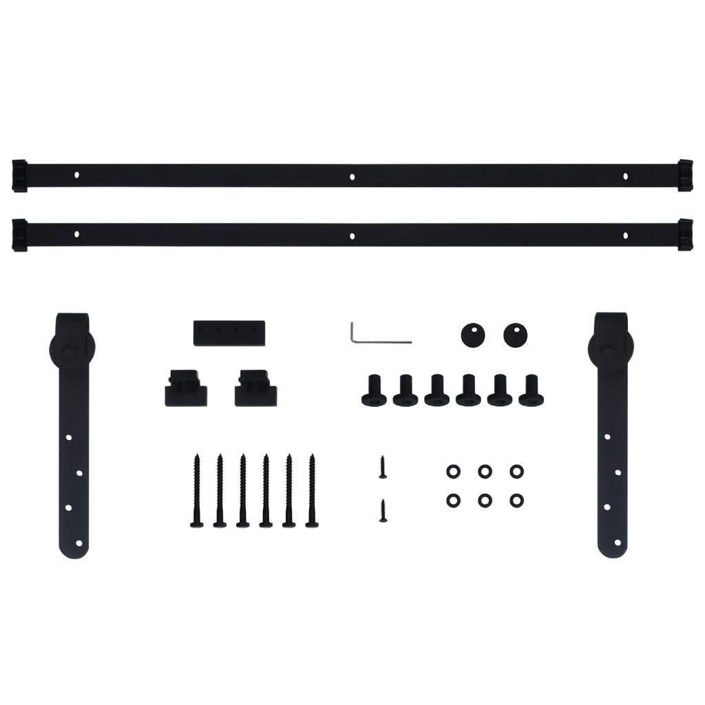 vidaXL Zimmertür 183 cm Schiebetürbeschlag Kohlenstoffstahl 183 cm Zimmertür Regal Komm