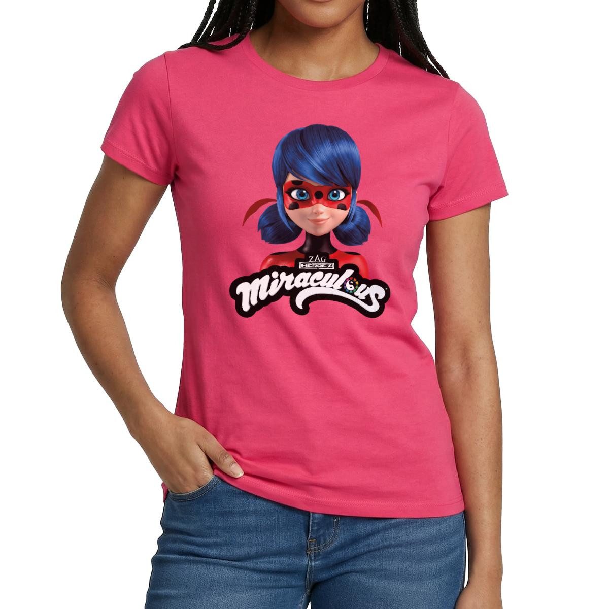 T-Shirt Miraculous Ladybug Mit Logo Frauen T-Shirt
