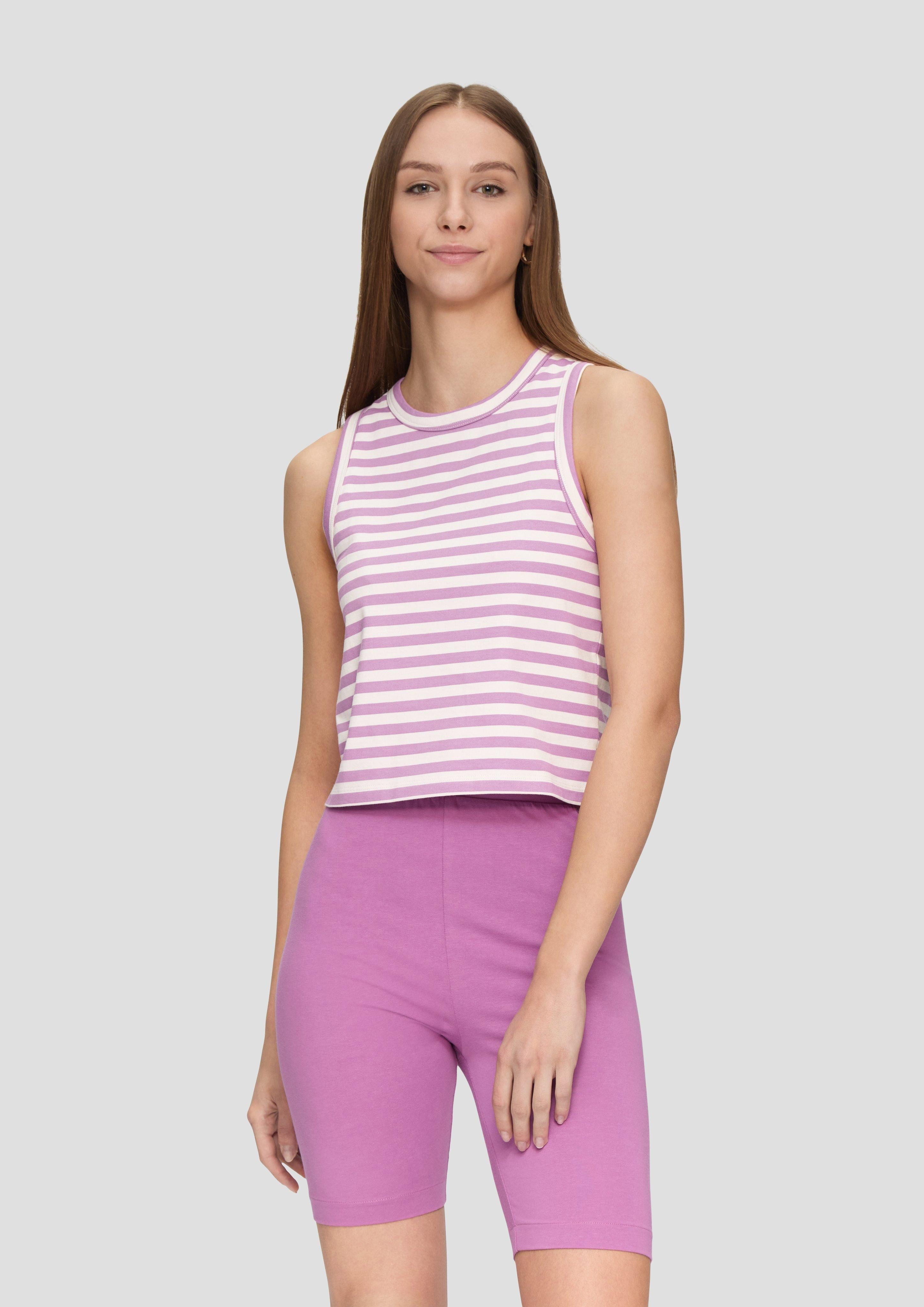 QS Shirttop Gestreiftes Top aus Baumwolle günstig online kaufen