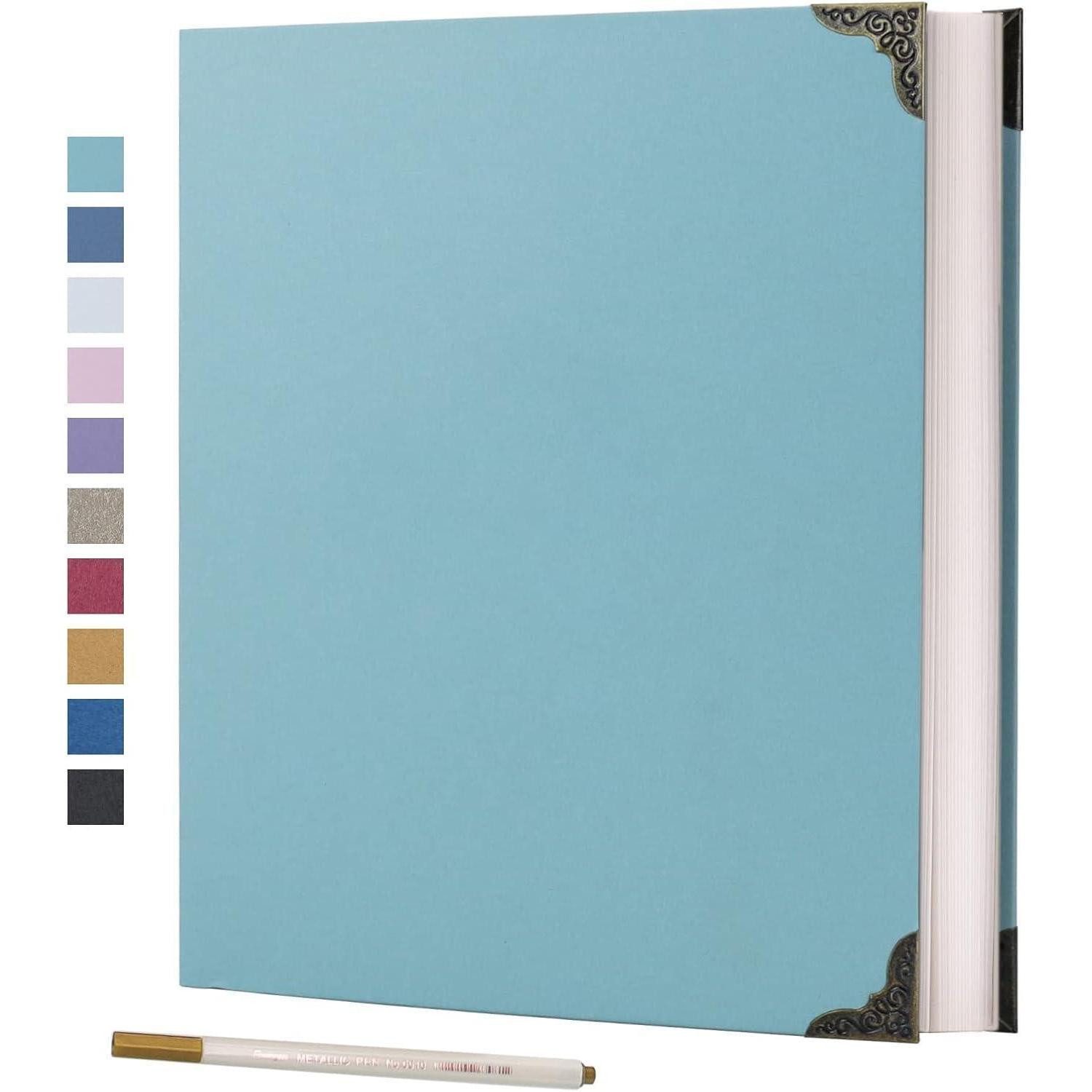 LuxusKollektion Fotoalbum Fotoalbum selbstklebend Hardcover Scrapbook 23x27CM 60Seiten Grün