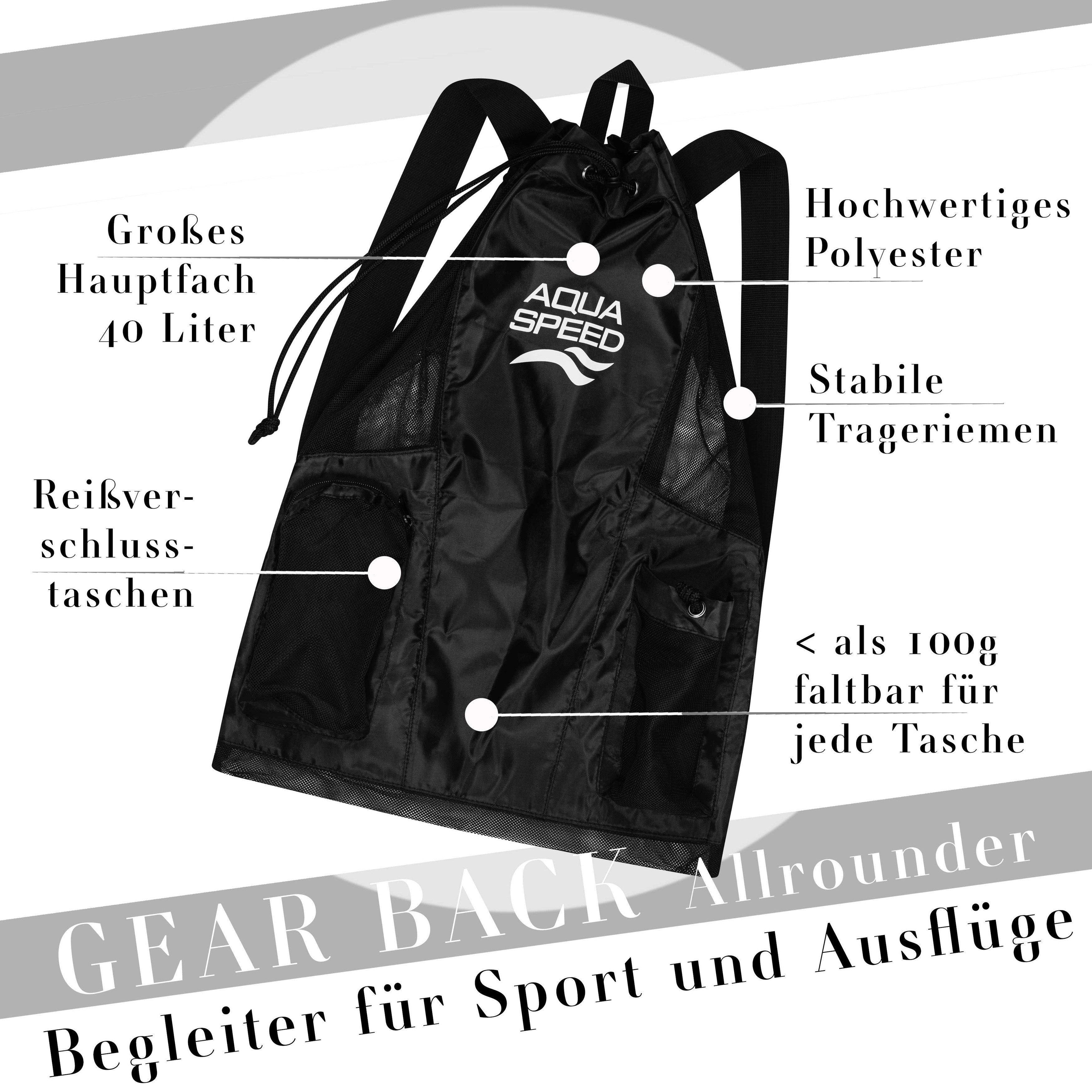 Aqua Speed Sportrucksack (Trainingsrucksack für Pool, Triathlon & Wettkampf), Strapazierfähiges Gewebe beständig gegen Wasser & Chlor