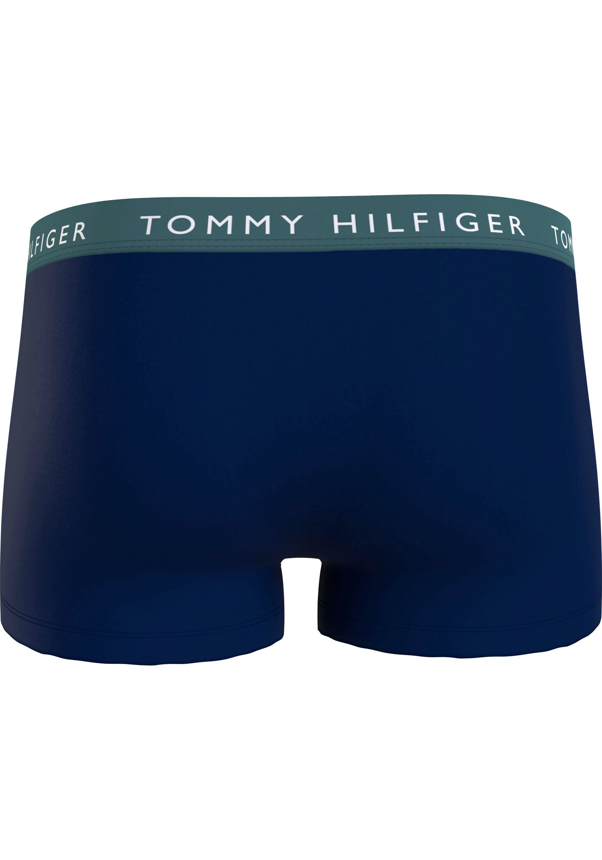 Tommy Hilfiger Underwear farbig (Packung, 3er-Pack) Trunk mit 3-St., Frosted Ash WB abgesetztem Logo-Elastikbund 3P TRUNK Green/Army Green/Dark