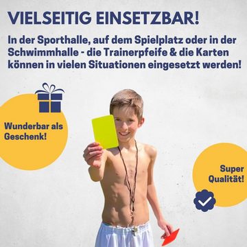 Best Sporting Trillerpfeife Schiedsrichter Set Fußball I Schiedsrichterkarten und -pfeife mit Band