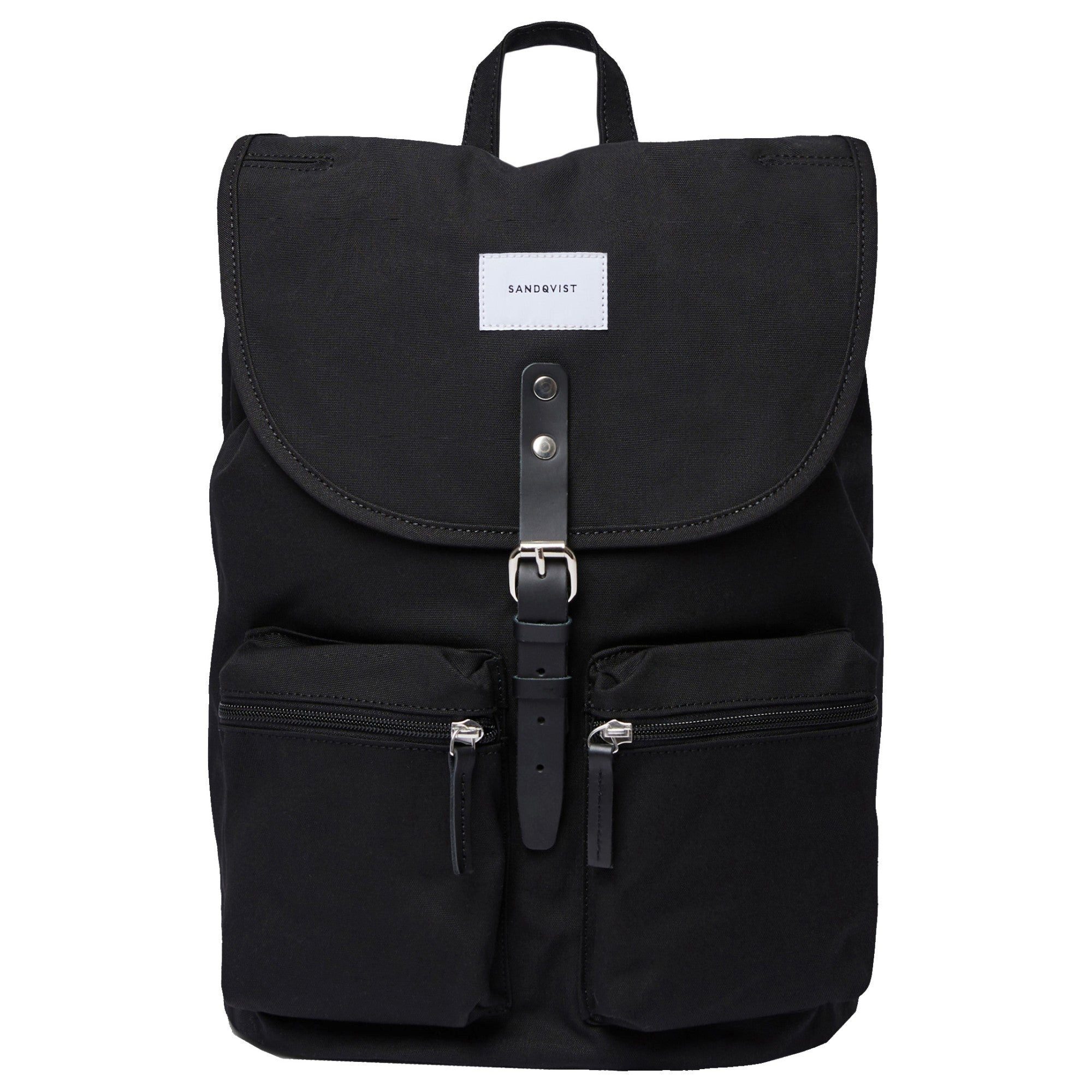 Laptoprucksack Roald - Rucksack 15" 36 cm (black with black leather)
