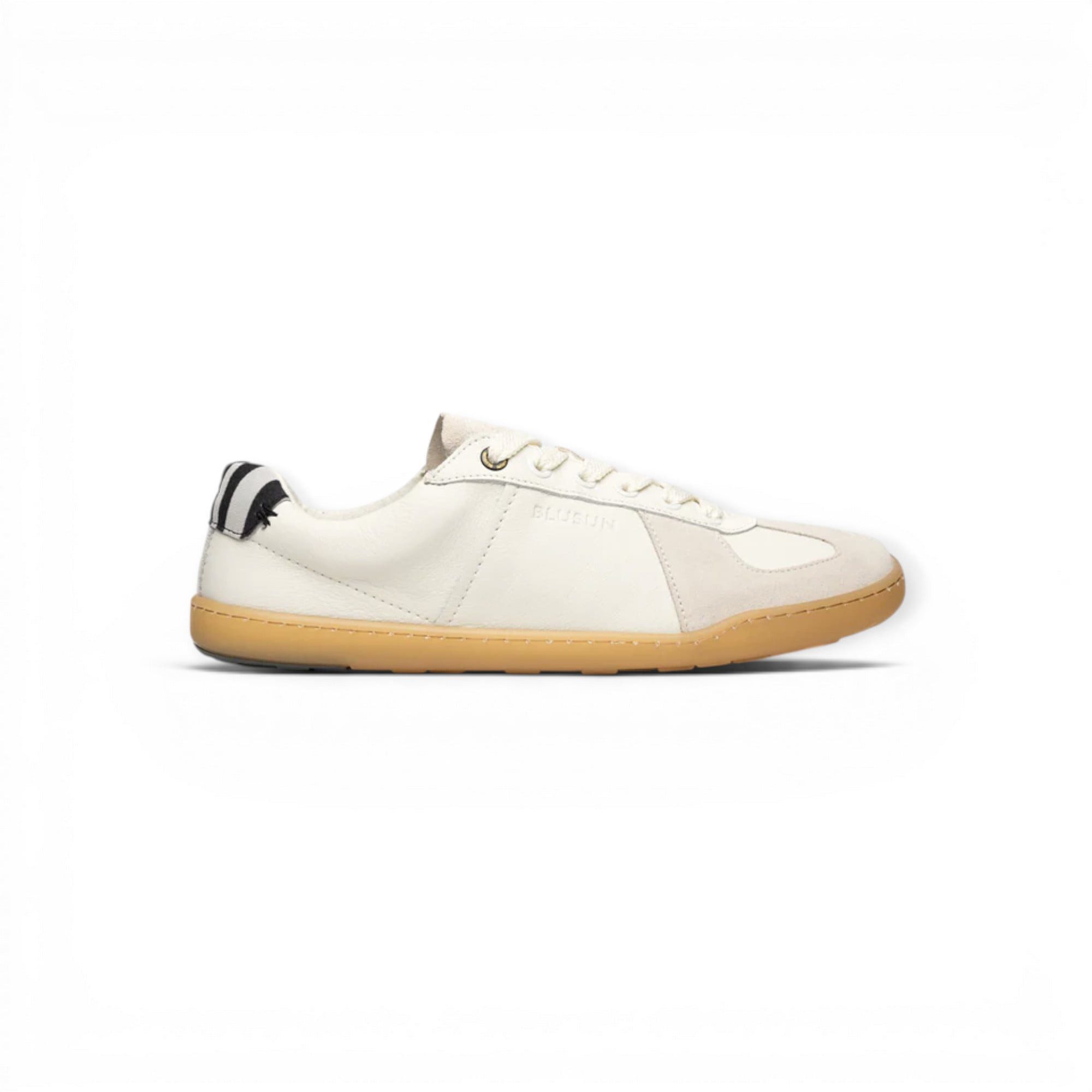 BLUSUN BLSN-200W (Veloursleder, flexible Sohle) weiss/zebra Damen Barfußschuh