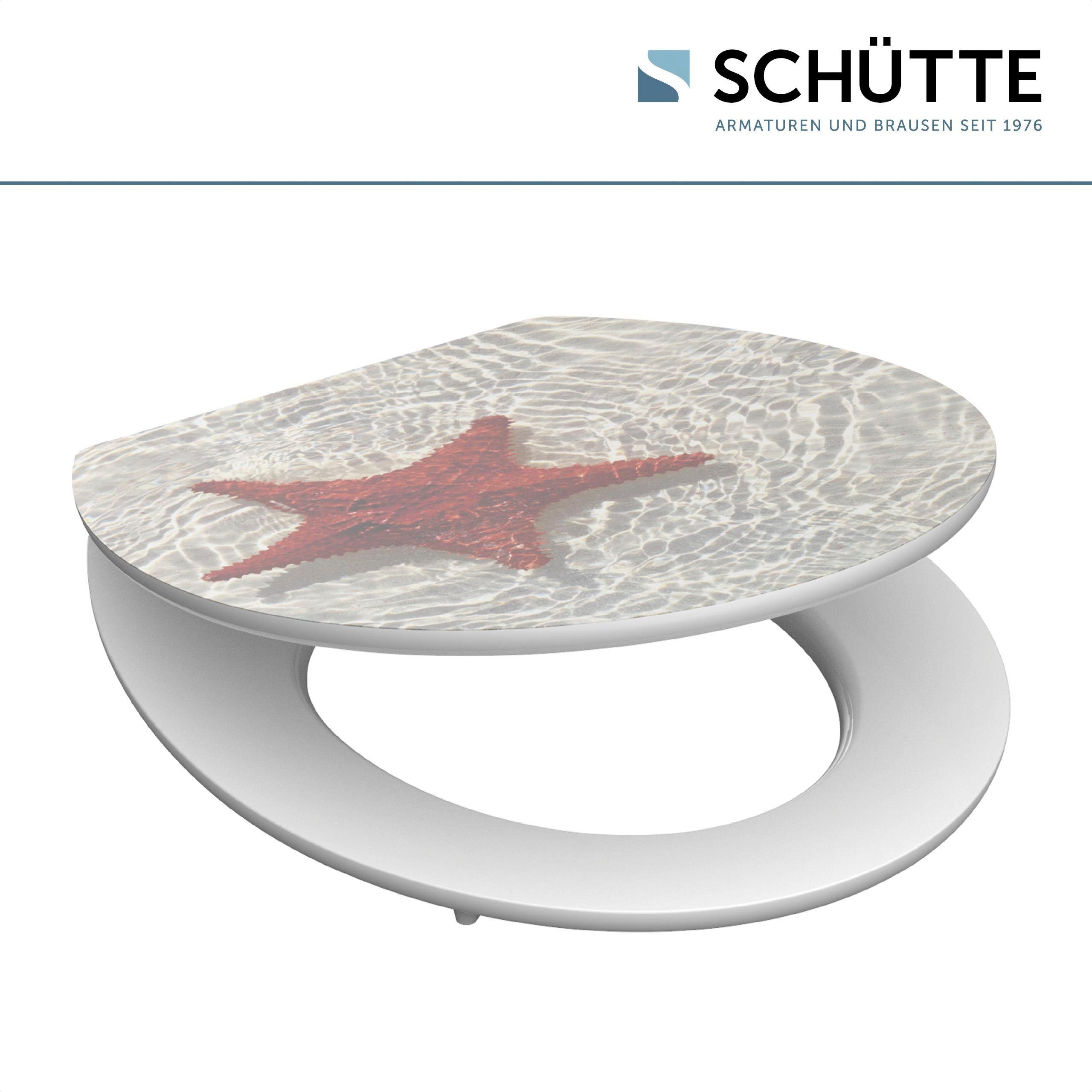 Schütte WC-Sitz RED STARFISH, High Gloss mit MDF Holzkern, mit Absenkautoma günstig online kaufen