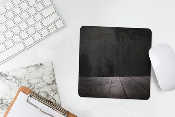 MuchoWow Mauspad Eine schwarze Betonwand in einer Illustration (1-St), Gaming, Mousepad, Büro, 20x20 cm, Mausunterlage