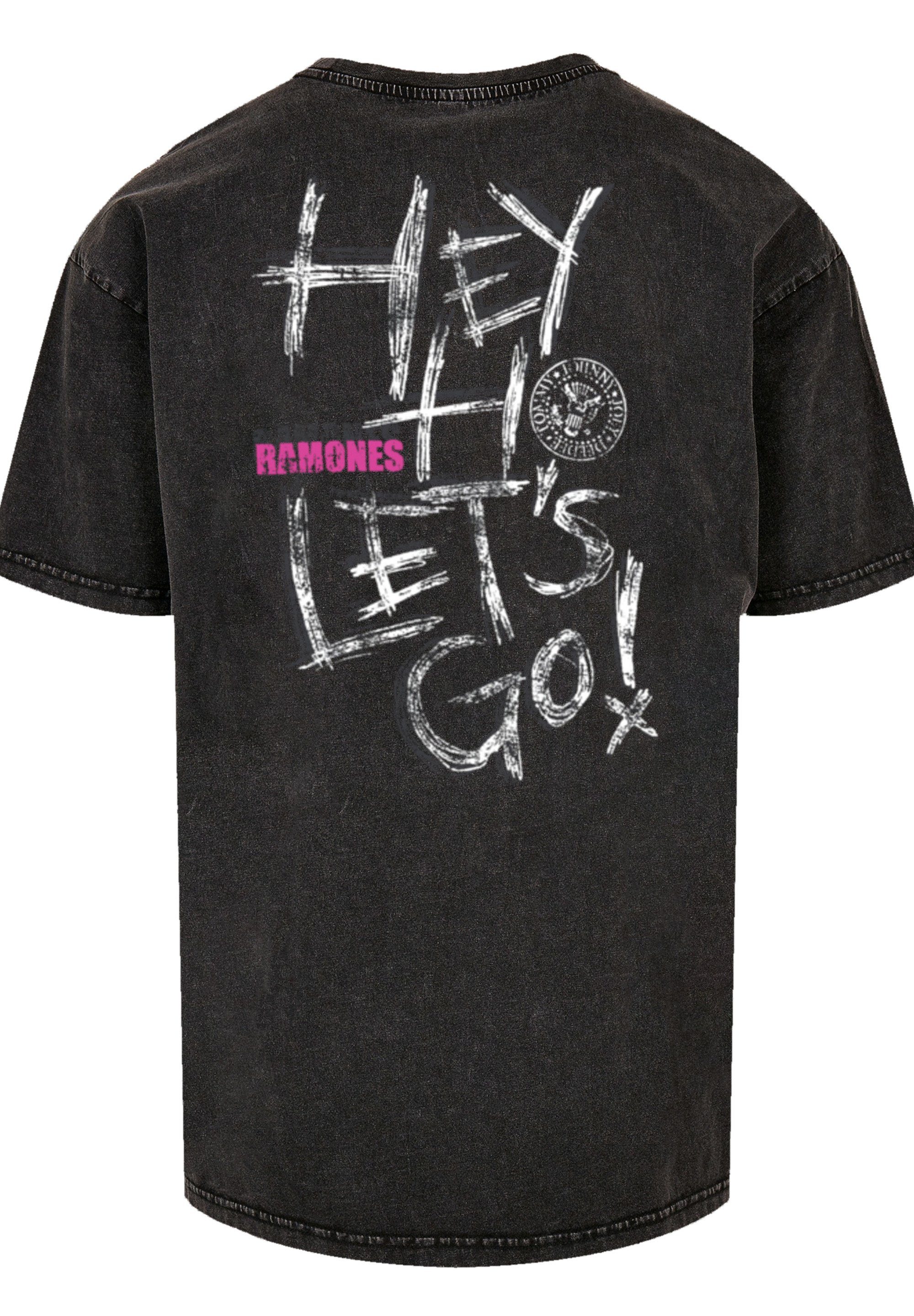 Ramones Ho Let's Premium Go Musik Rock Band Band, Qualität, T-Shirt F4NT4STIC schwarz Rock-Musik Hey