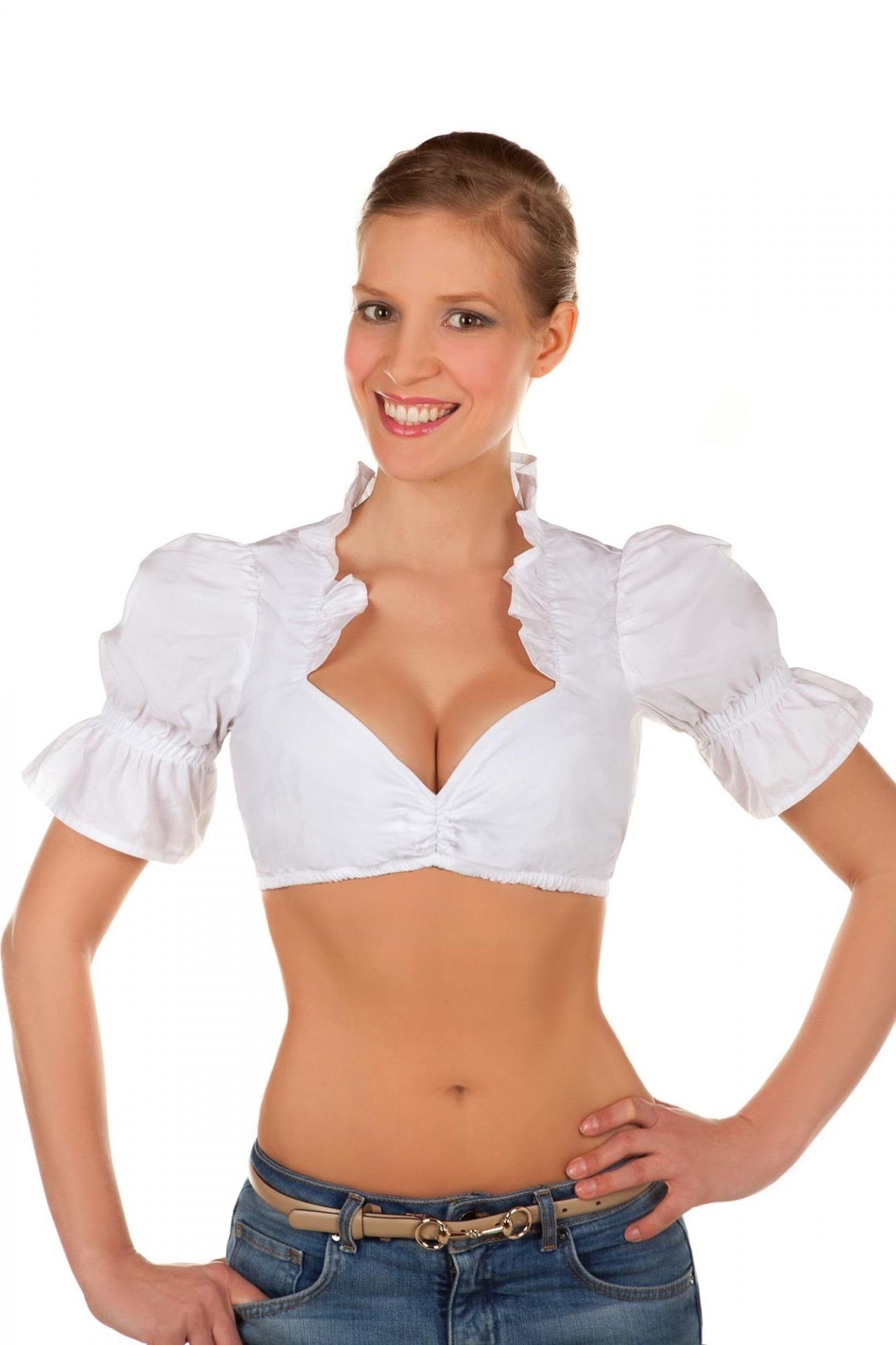 Dirndlbluse mit Schnürung