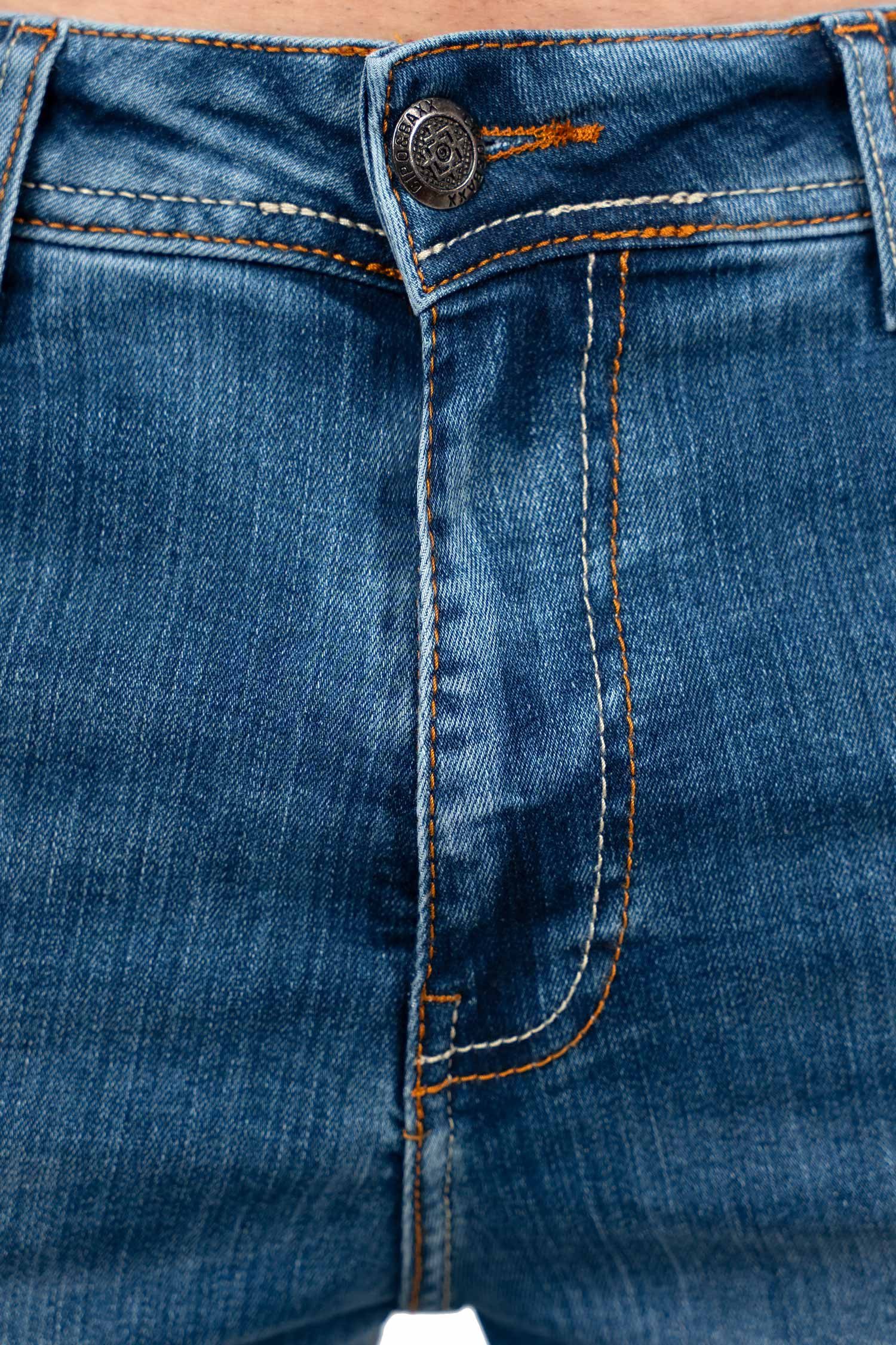 Bikerjeans Herren Slim Fit Hose Stonewashed BA-CD820