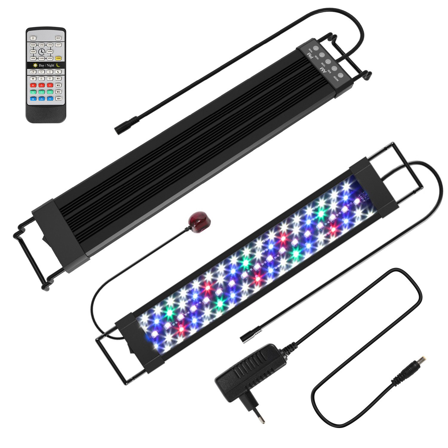 Clanmacy LED Aquariumleuchte 55-150cm LED Aquarium RGB Aquariumleuchte Beleuchtung aquarium licht, RGB50.5 FITS 55-80CM TANk
